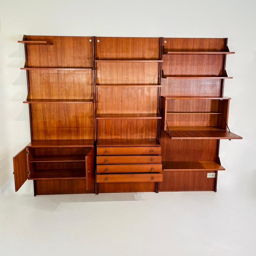 Wall Unit in Wood, Italy 1960's 2