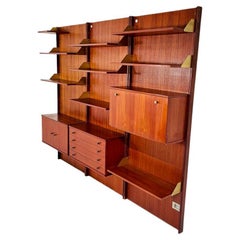 Vintage Wall Unit in Wood, Italy 1960's