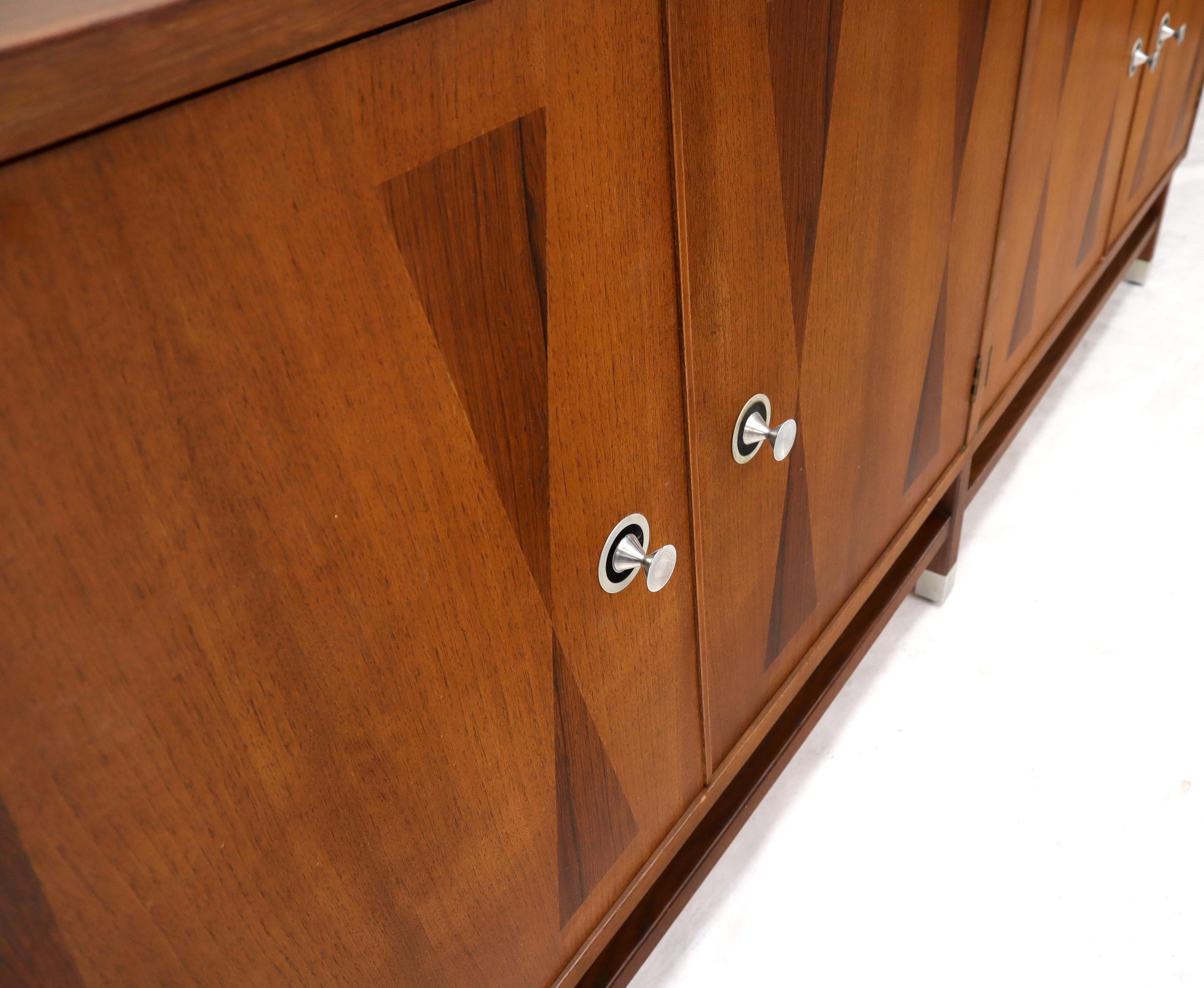 Wall Unit Long Credenza Hutch Top by Stanley in Walnut and Rosewood 2