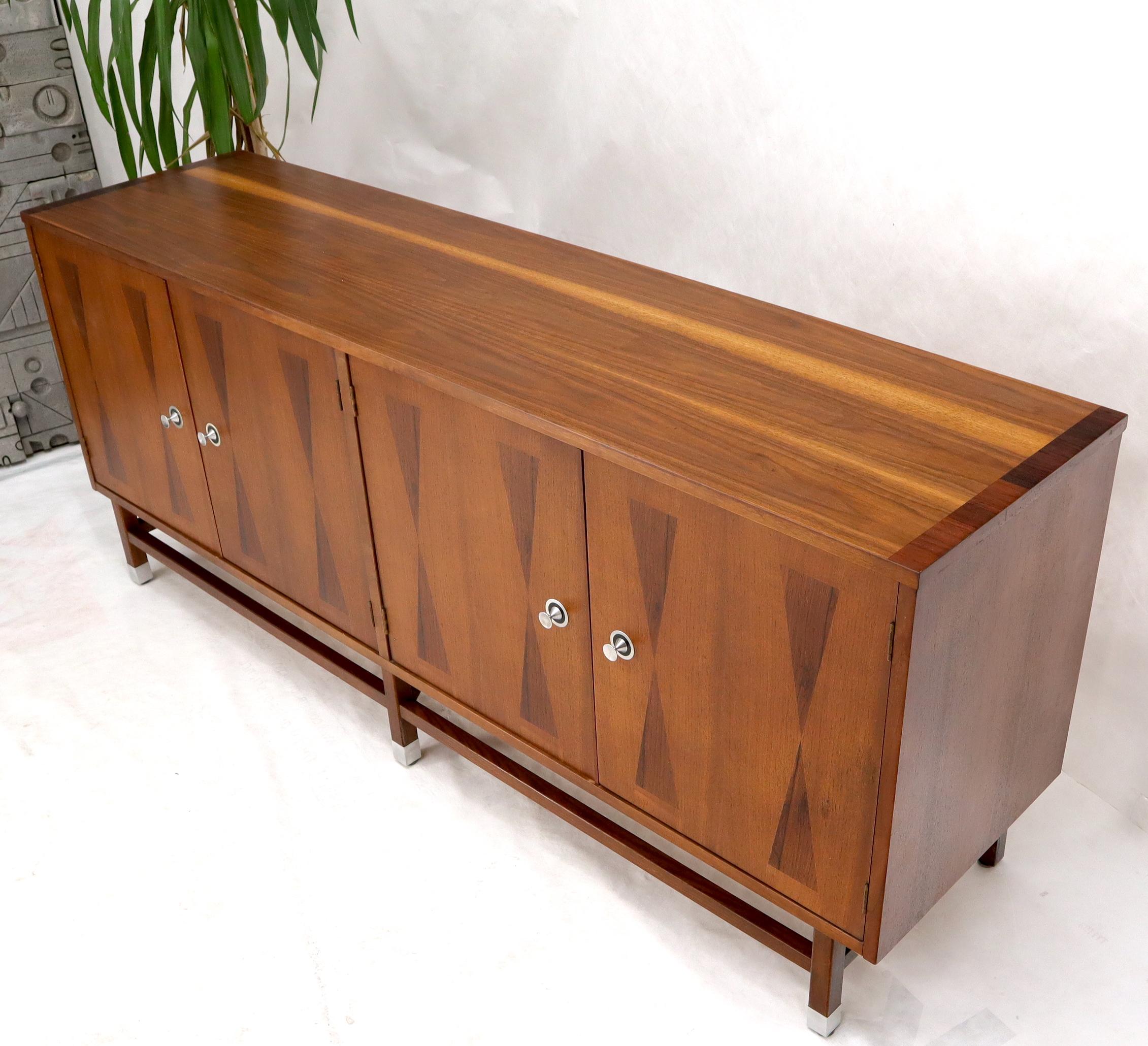 Wall Unit Long Credenza Hutch Top by Stanley in Walnut and Rosewood 9