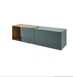 Wall Unit Mogg PARTOUT design Studio 14 - RAL color and patinated bronze metal