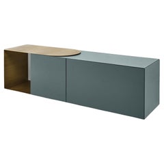 Wall Unit Mogg PARTOUT design Studio 14 - RAL color and patinated bronze metal
