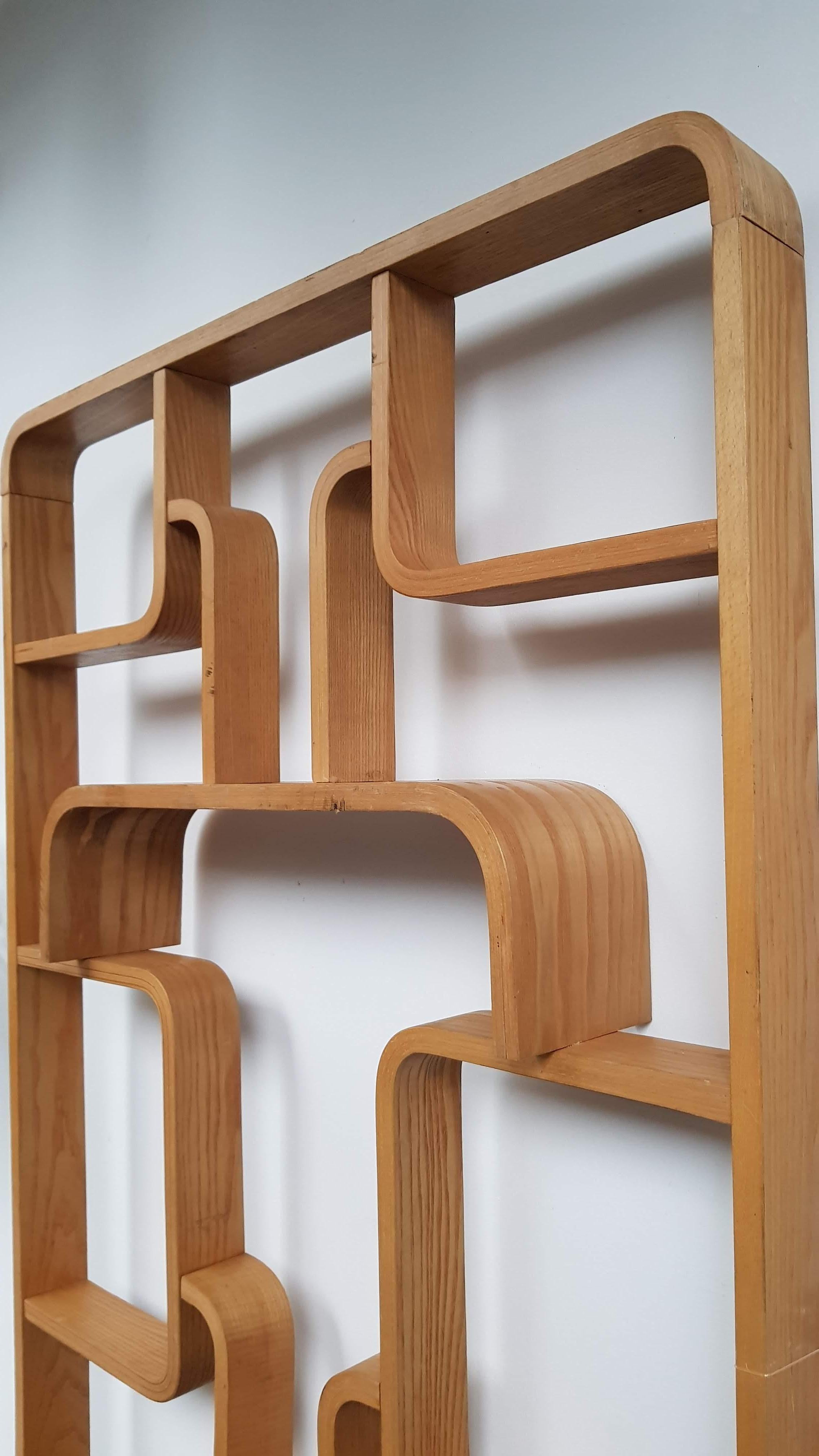 Mid-Century Modern Wall Unit/Room Divider by Ludvik Volak for Drevopodnik Holesov ‘Round Corners’ 2