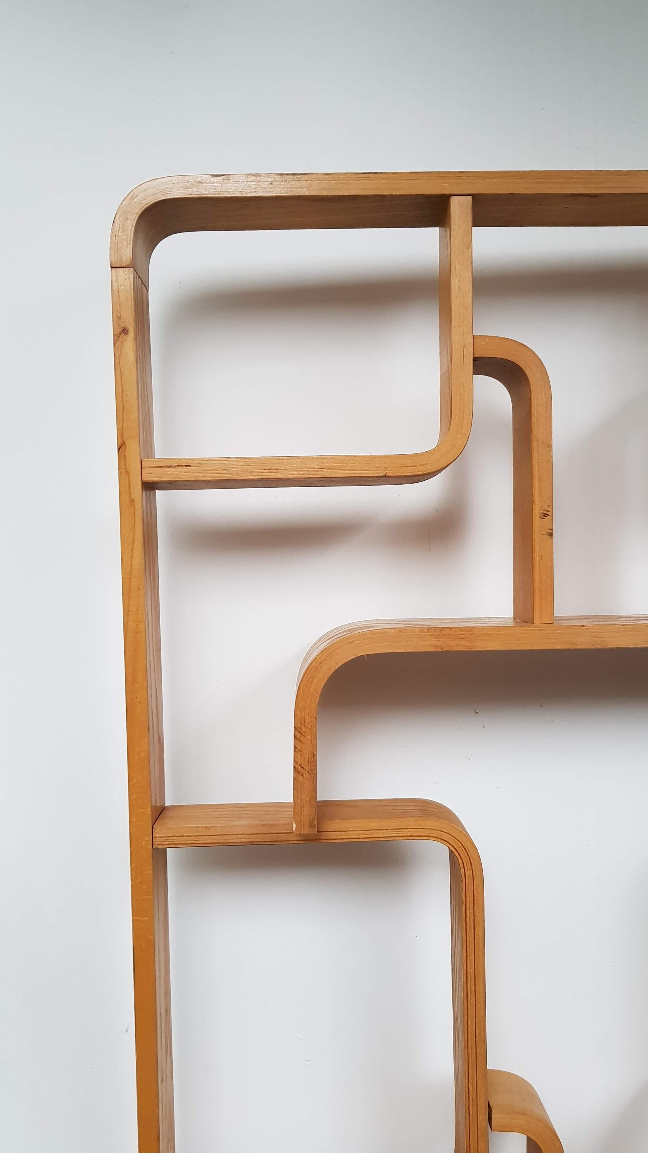 Czech Wall Unit/Room Divider by Ludvik Volak for Drevopodnik Holesov ‘Round Corners’ 2
