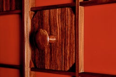 Mid-Century Modern Wardrobe Wall Unit, Wood & Rosewood, Italy, 1960s