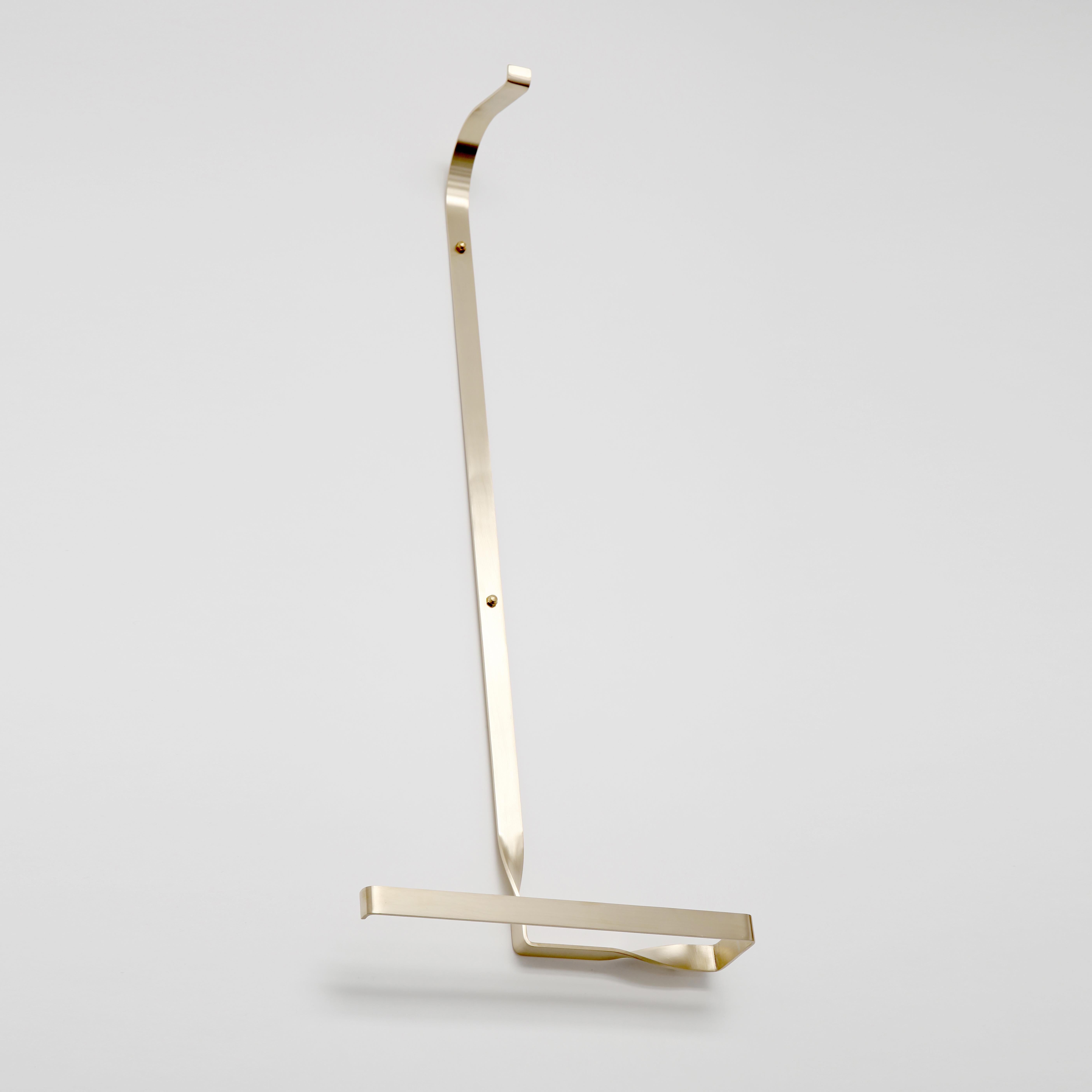 Wall Valet Stand Brass Polished Burnished Contemporary Galant_02 by Josep Abril For Sale 3