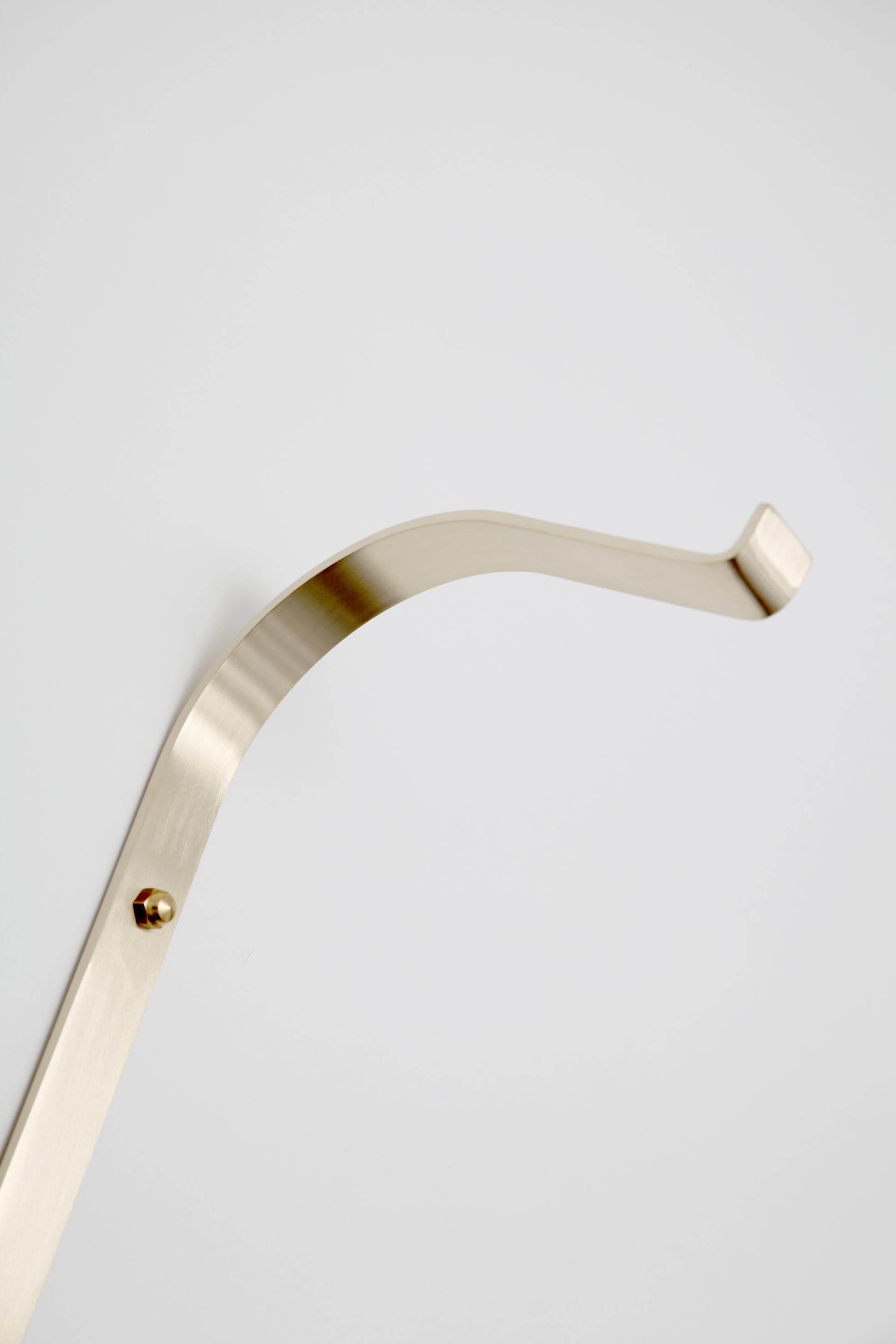 Wall Valet Stand Brass Polished Burnished Contemporary Galant_02 by Josep Abril For Sale 4