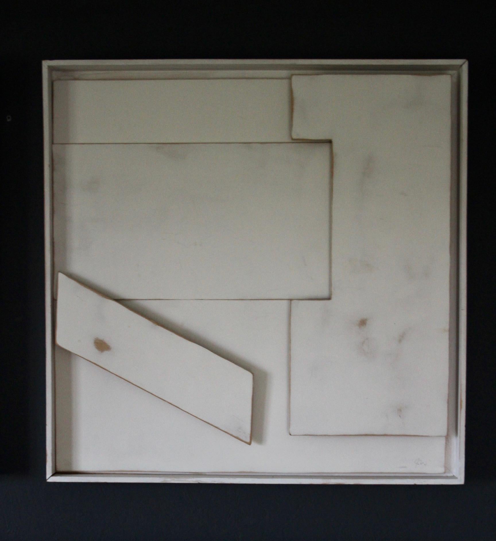 Wall wood painted decorative sculpture signed and dated 07 artist unknown 