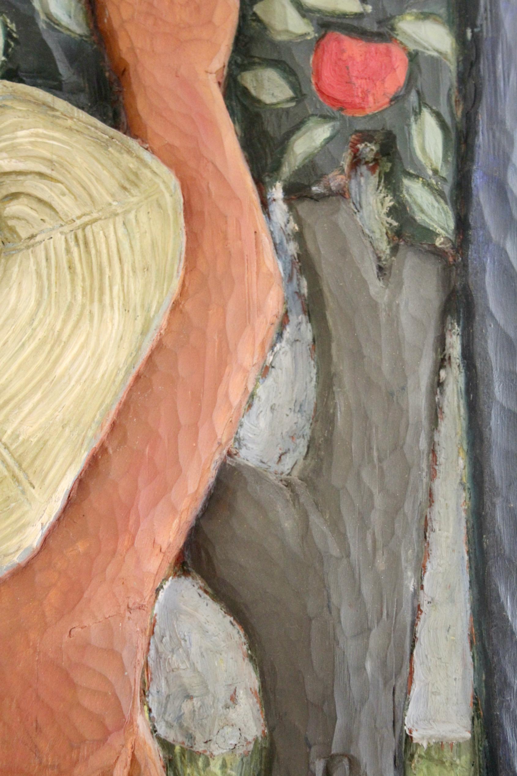 Holzskulptur an der Wand von Carl Einar Borgstrom 44 im Angebot 9