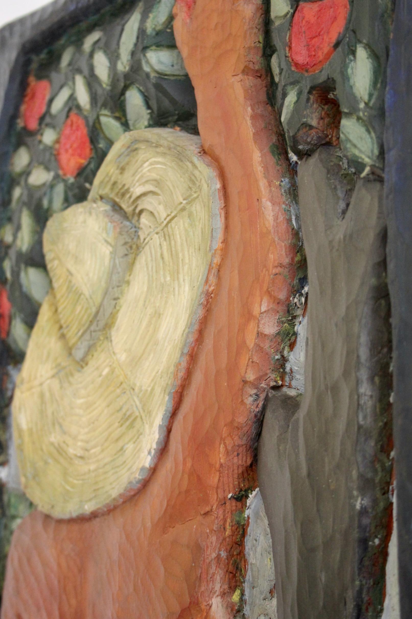 Holzskulptur an der Wand von Carl Einar Borgstrom 44 im Angebot 2
