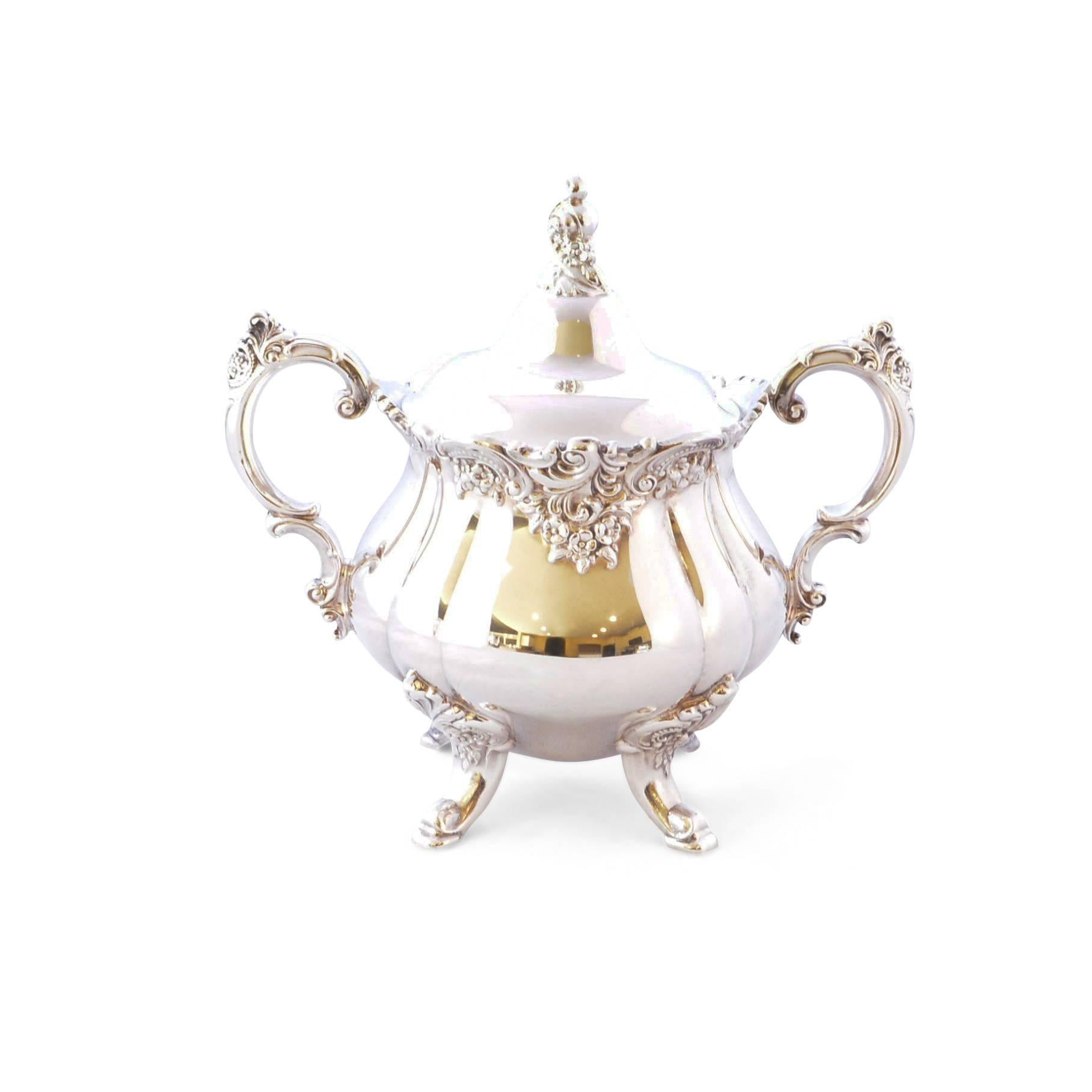 Wallace Baroque Silver Plate Tea Service 5
