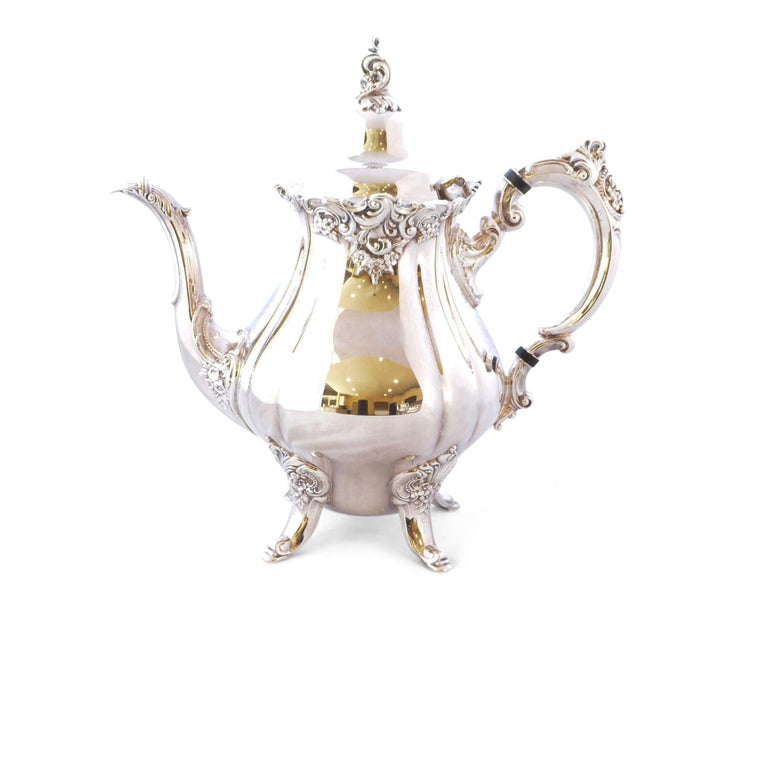 Wallace Baroque Silver Plate Tea Service at 1stDibs