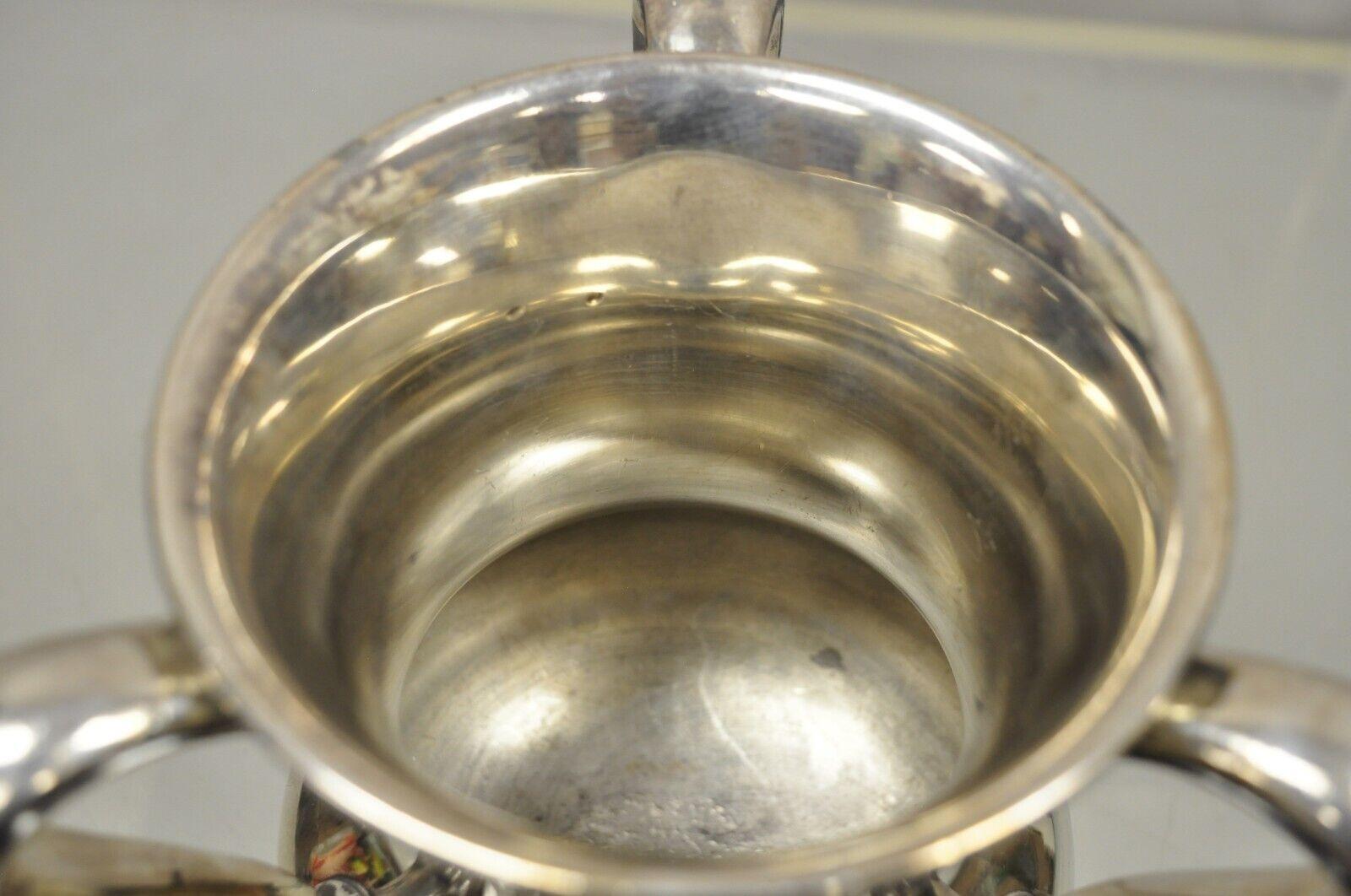 Wallace Brothers Silver Plated Three Handle Trophy Loving Cup Award 1st Prize In Good Condition In Philadelphia, PA