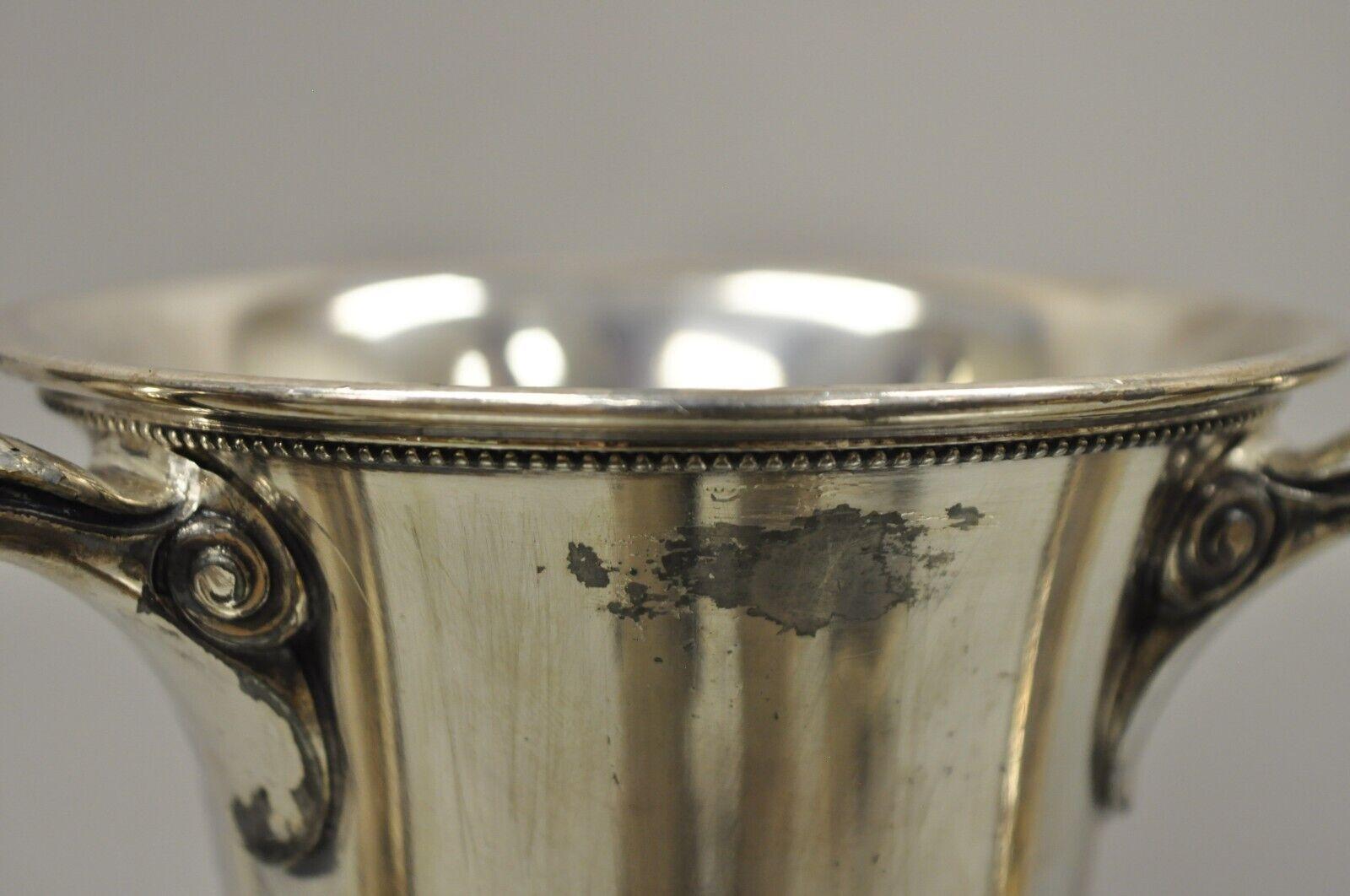 Wallace Brothers Silver Plated Three Handle Trophy Loving Cup Award 1st Prize For Sale 1