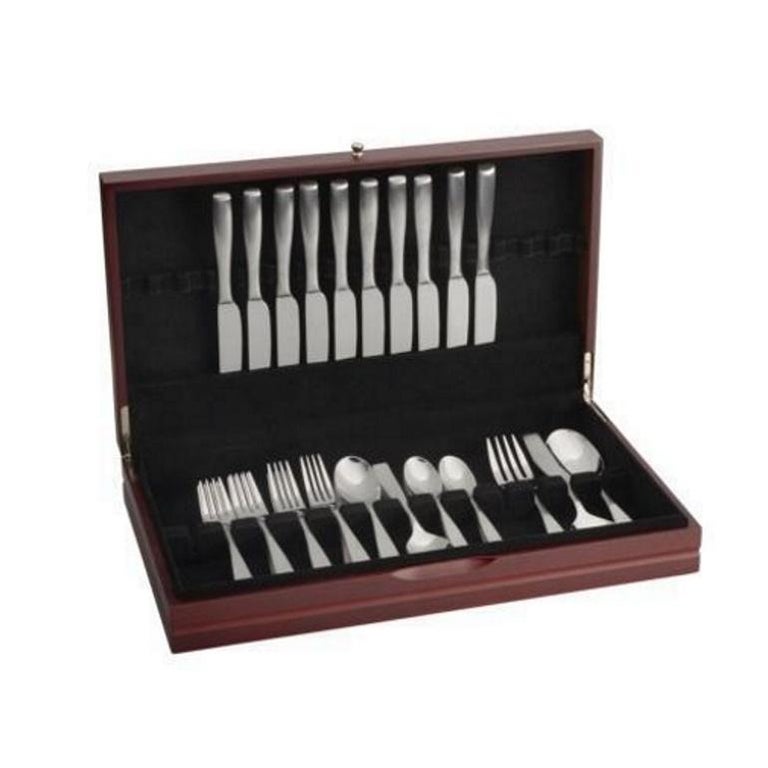 Wallace Dark Walnut Flatware Chest, Silverware Storage, Brand New For