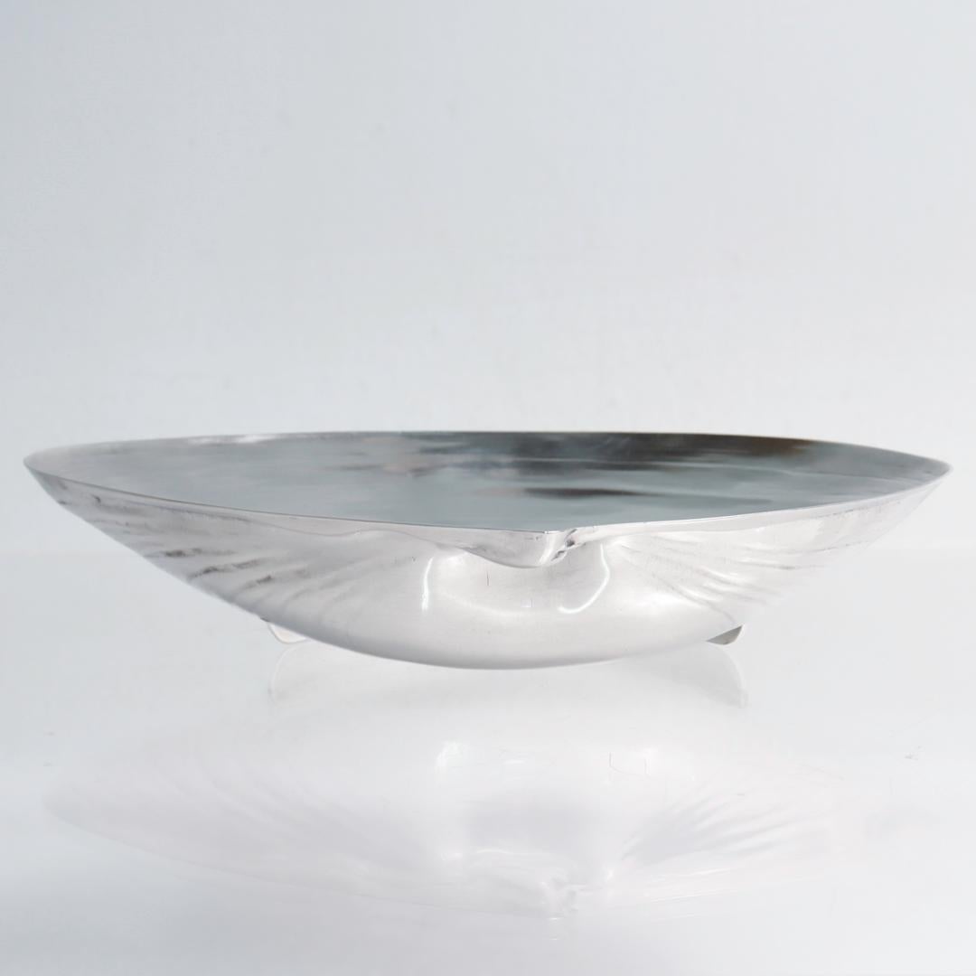 Wallace Figural Sterling Silver Clam Shaped Bowl No. 393 For Sale 5