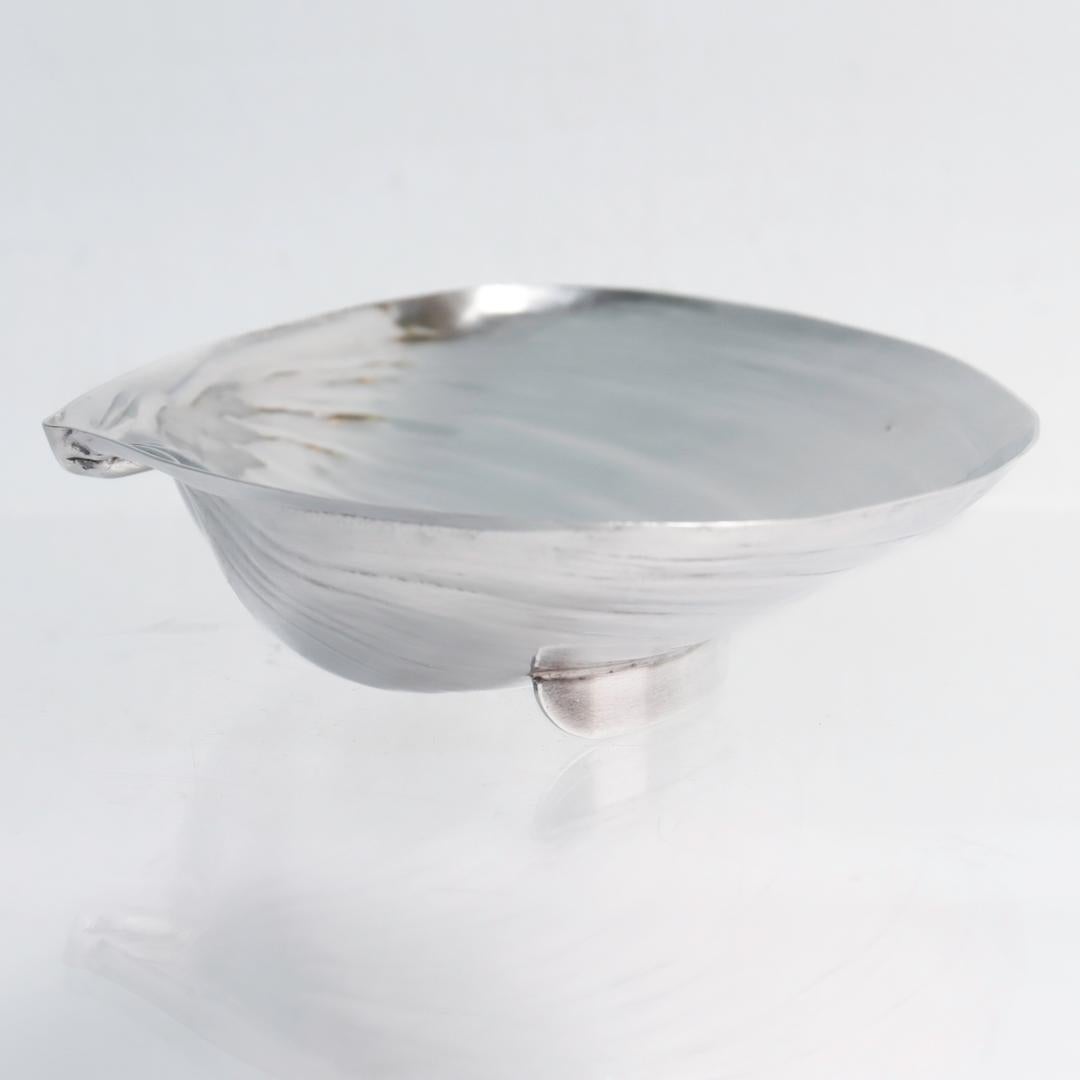 Wallace Figural Sterling Silver Clam Shaped Bowl No. 393 For Sale 2