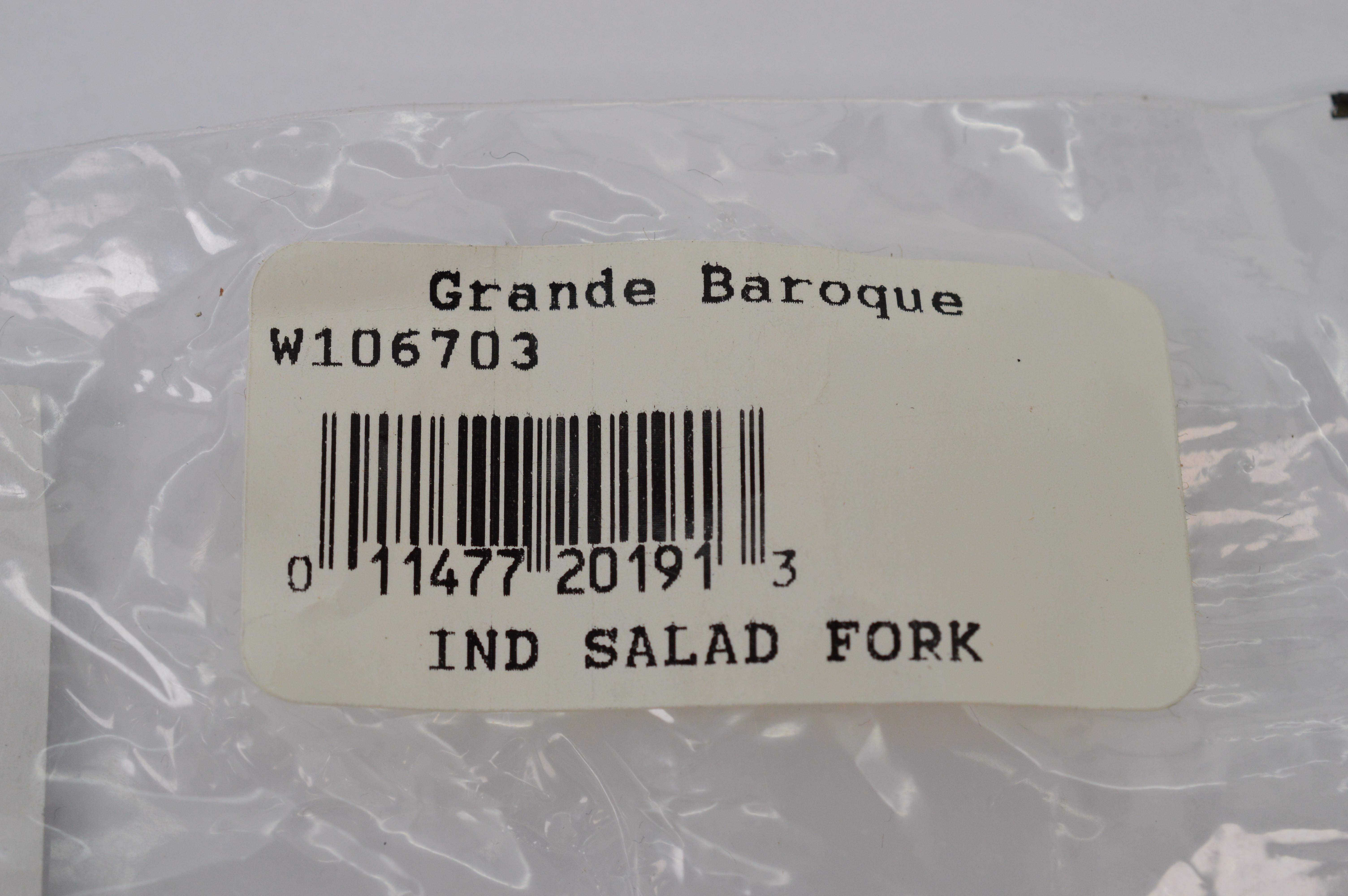 Wallace Grande Baroque Sterling Silver Flatware 6P Placesetting, New in Package 4