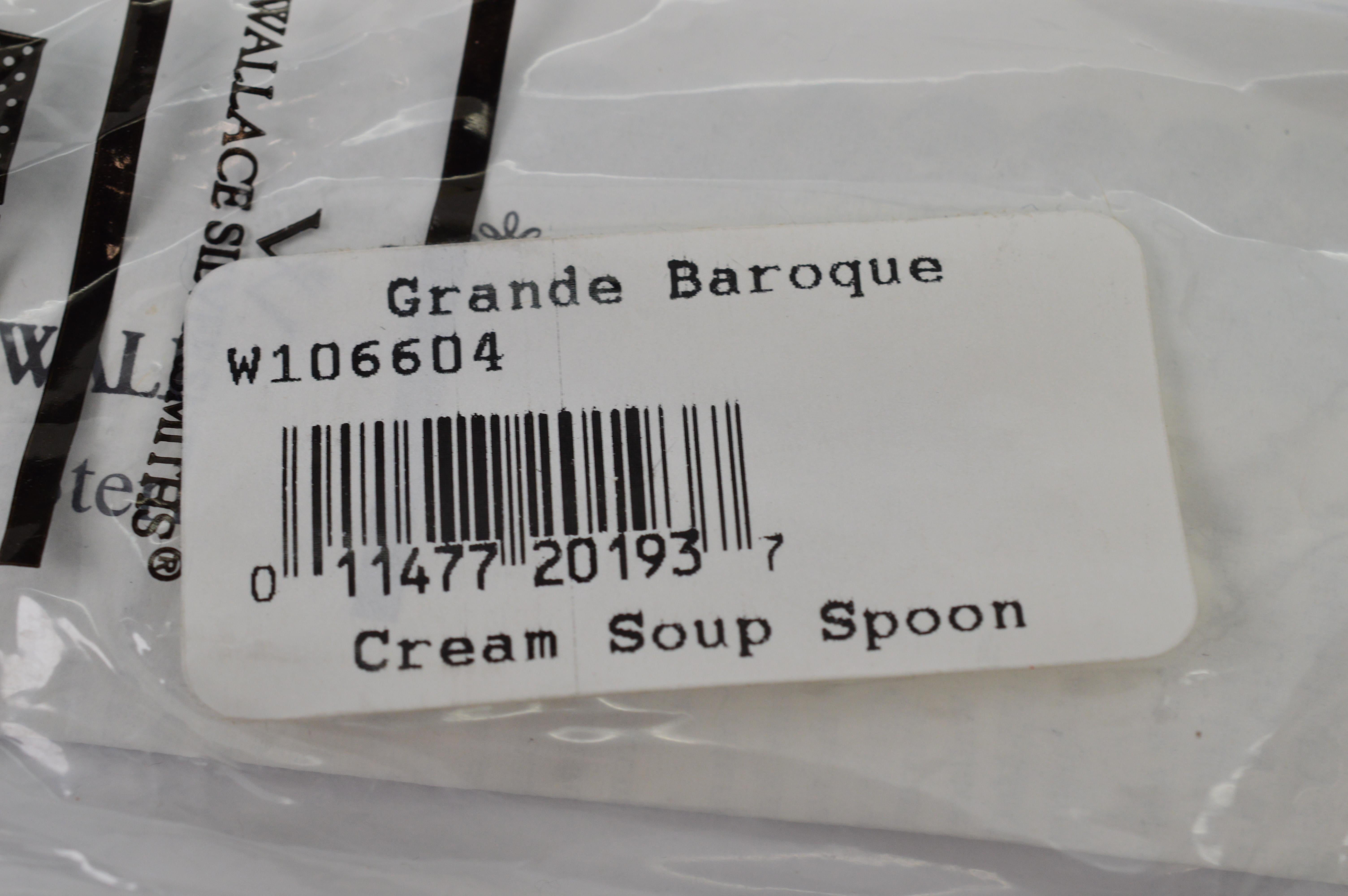 Wallace Grande Baroque Sterling Silver Flatware 6P Placesetting, New in Package 6