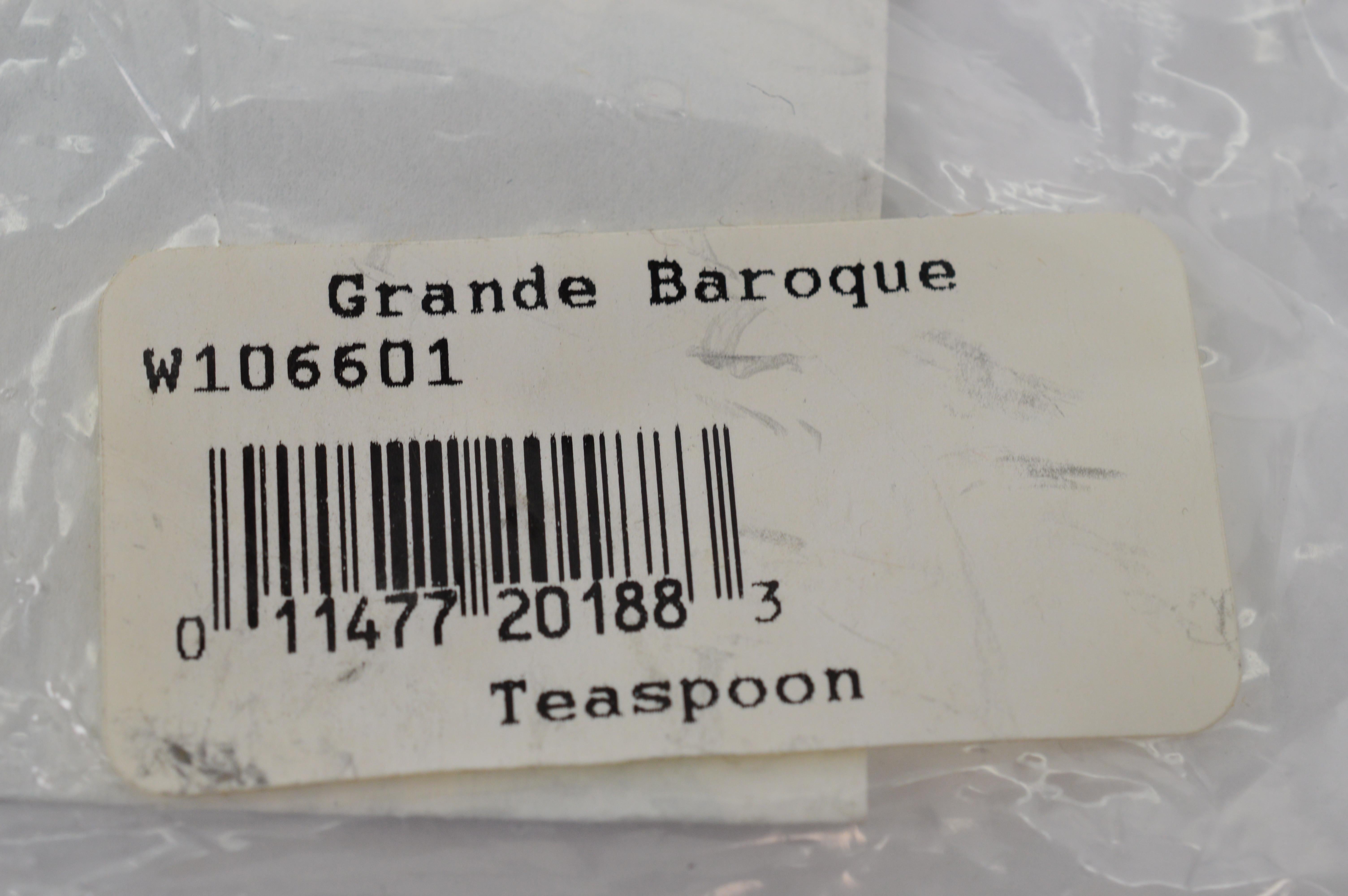 Wallace Grande Baroque Sterling Silver Flatware 6P Placesetting, New in Package 8