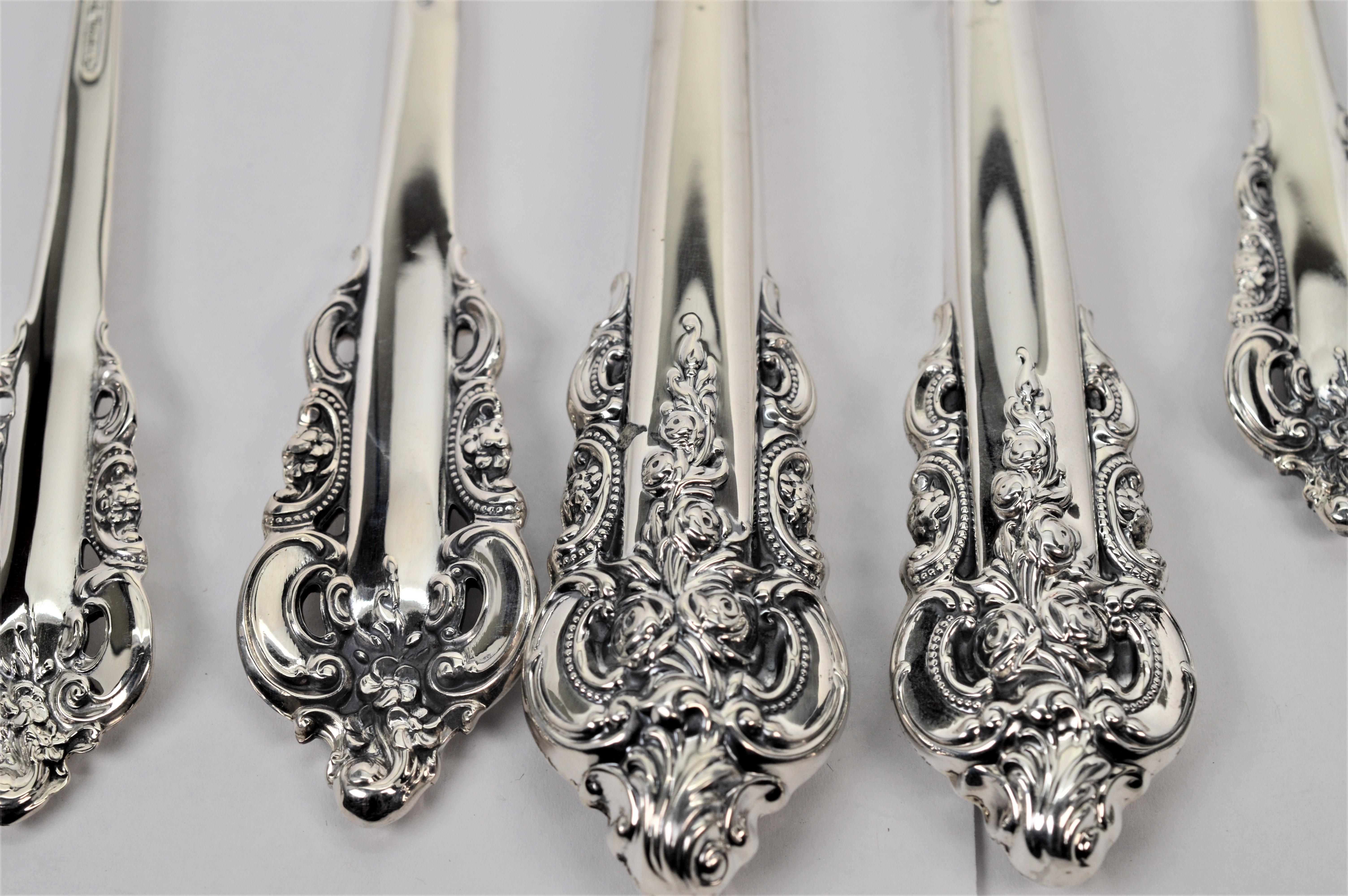 Women's or Men's Wallace Grande Baroque Sterling Silver Flatware 6P Placesetting, New in Package
