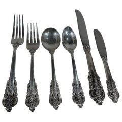 Wallace Grande Baroque Sterling Silver Set for 12 with 62 Pieces