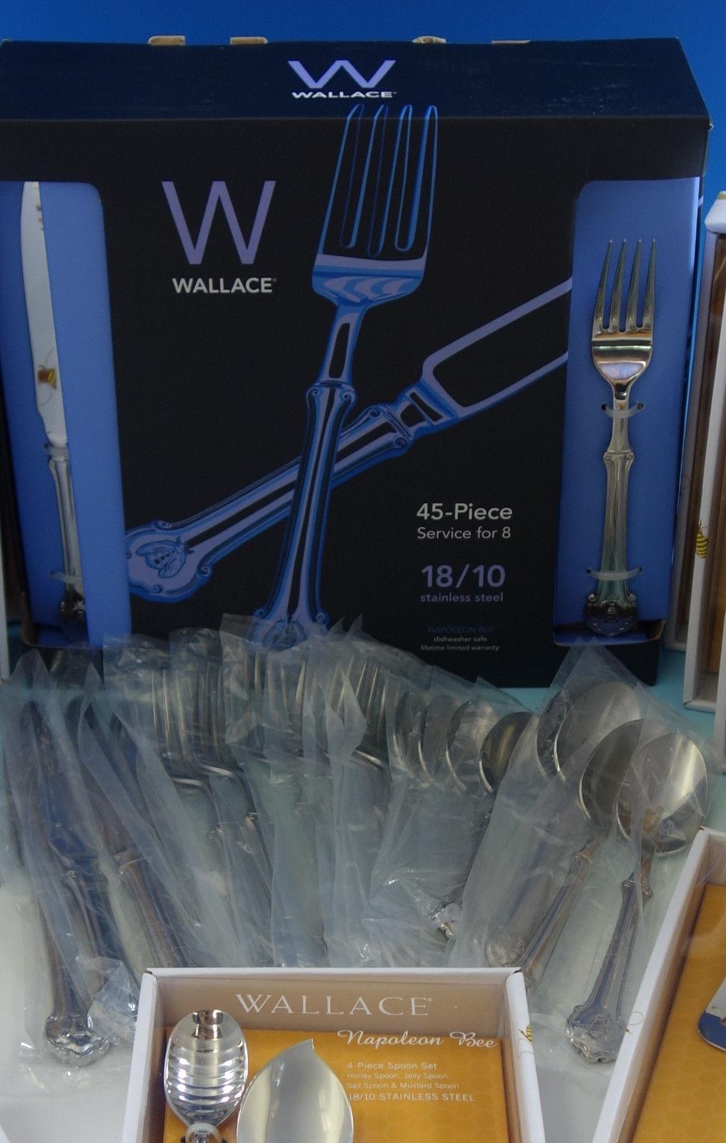 Wallace Napoleon Bee Service for Twelve 18/10 Stainless Flatware Set 96 Pcs New 3