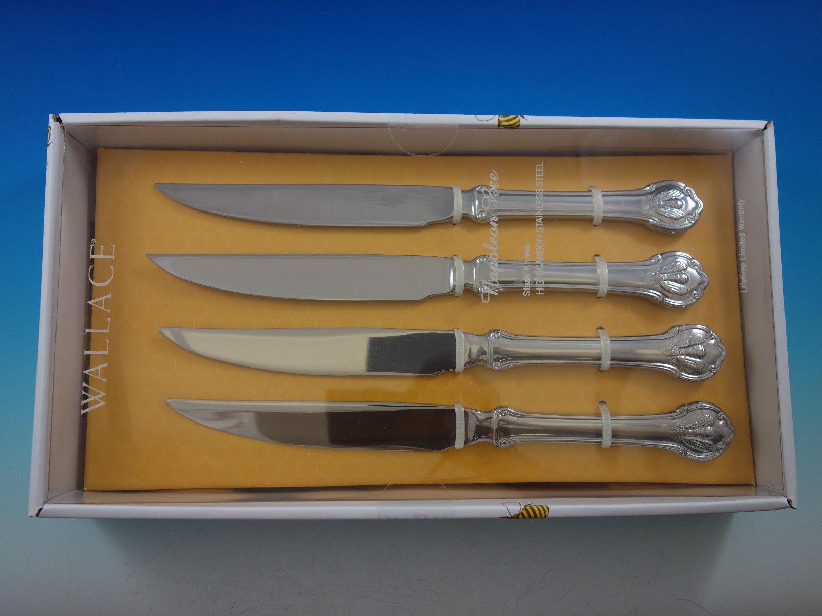 wallace napoleon bee flatware with gold trim