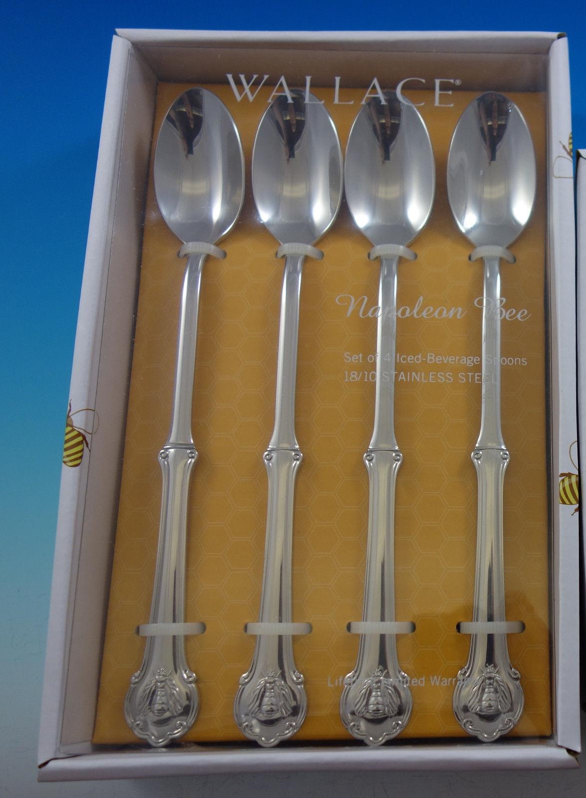 Wallace Napoleon Bee Service for Twelve 18/10 Stainless Flatware Set 96 Pcs New In Excellent Condition In Big Bend, WI