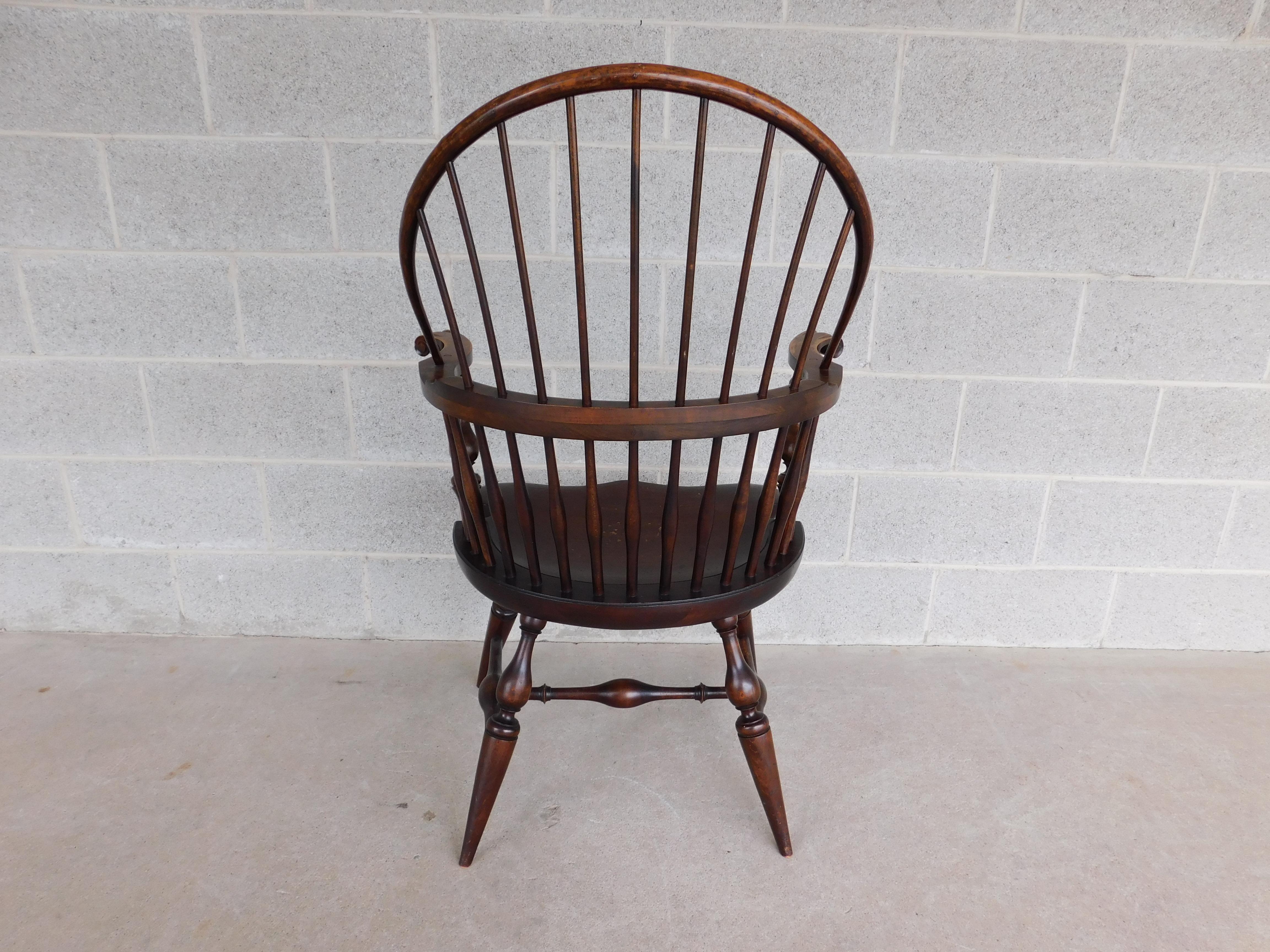 Wood Wallace Nutting #420 Bow Back Windsor Arm Chair For Sale