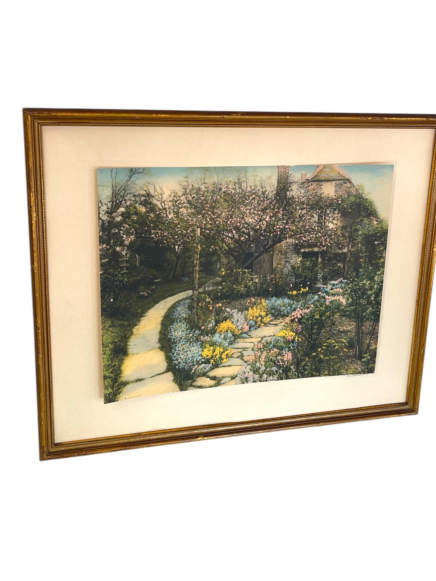 Mid-Century Modern Wallace Nutting Artwork Nethercote in Original Frame, Early 20th Century For Sale