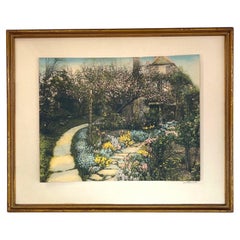 Antique Wallace Nutting Artwork Nethercote in Original Frame, Early 20th Century