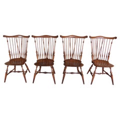 Wallace Nutting Brace Back Windsor Side Chairs #326 - Set of 4