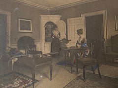 Fotografie di scene d'interni dei primi anni del XX secolo dipinte a mano da Wallace Nutting, 1910 ca.