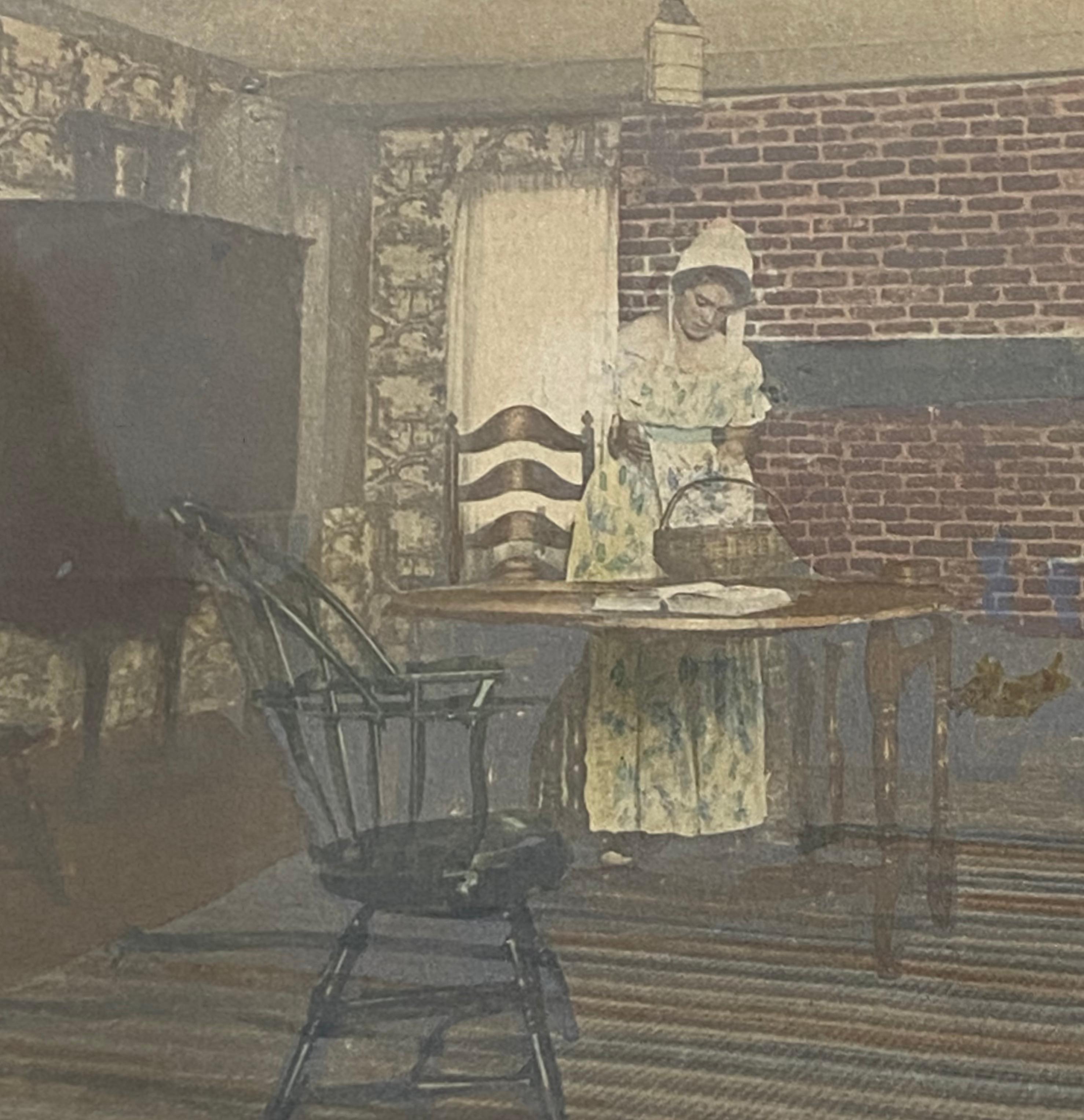 Pair of Early 20th Century Hand Tinted Interior Scene Photographs by Wallace Nutting C.1910

Antique photographs - highly detailed - hand colored

Signed by Nutting

One photo measures 5