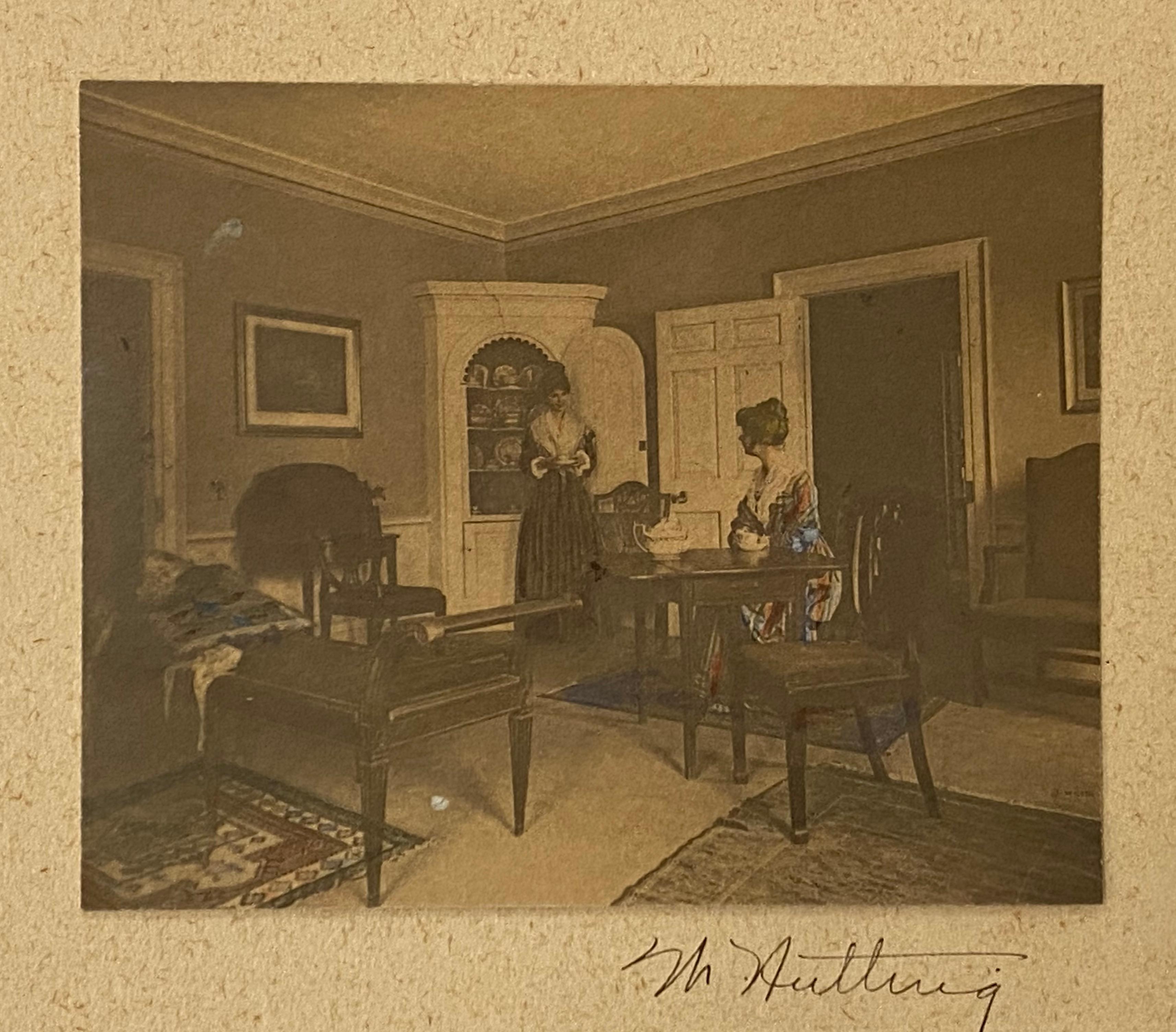Handgefärbte Innenszenen-Fotografien von Wallace Nutting aus dem frühen 20. Jahrhundert, um 1910 im Angebot 4
