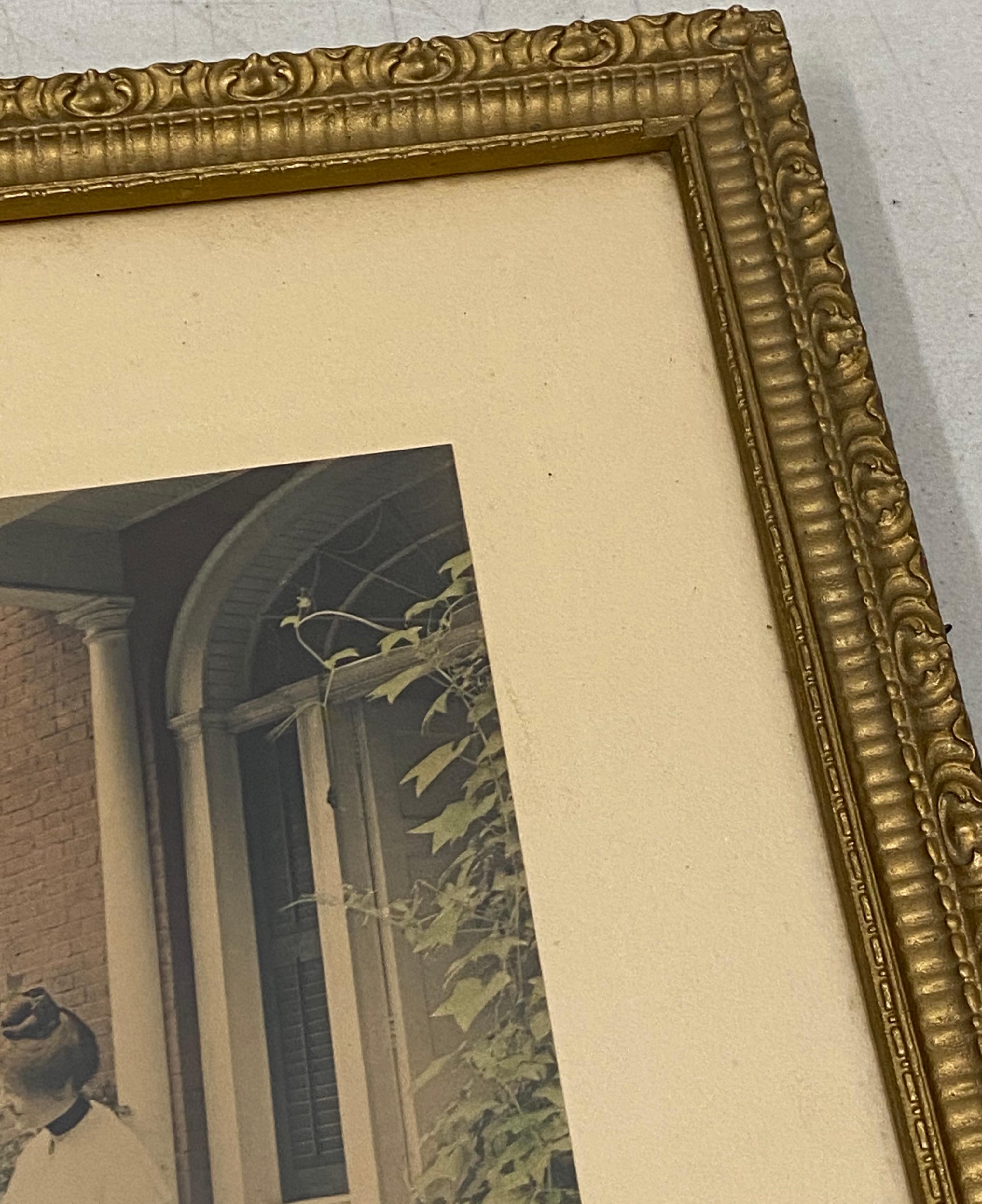 Wallace Nutting Fotografía antigua coloreada a mano c.1910 Firmada a lápiz en venta 3