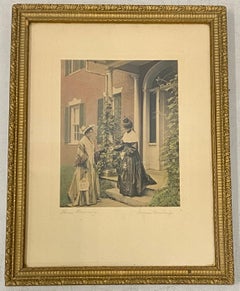 Wandace Nutting Antike handkolorierte Fotografie, ca. 1910, Bleistift signiert