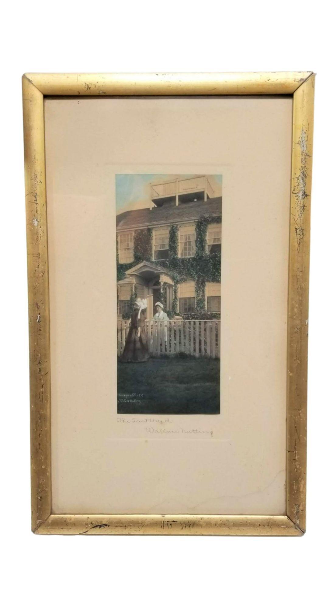 Rara stampa litografica fotografica colorata a mano del 1910 intitolata 