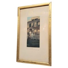 Wallace Nutting Signed "The Last Word" Hand Colored Photo Lithograph