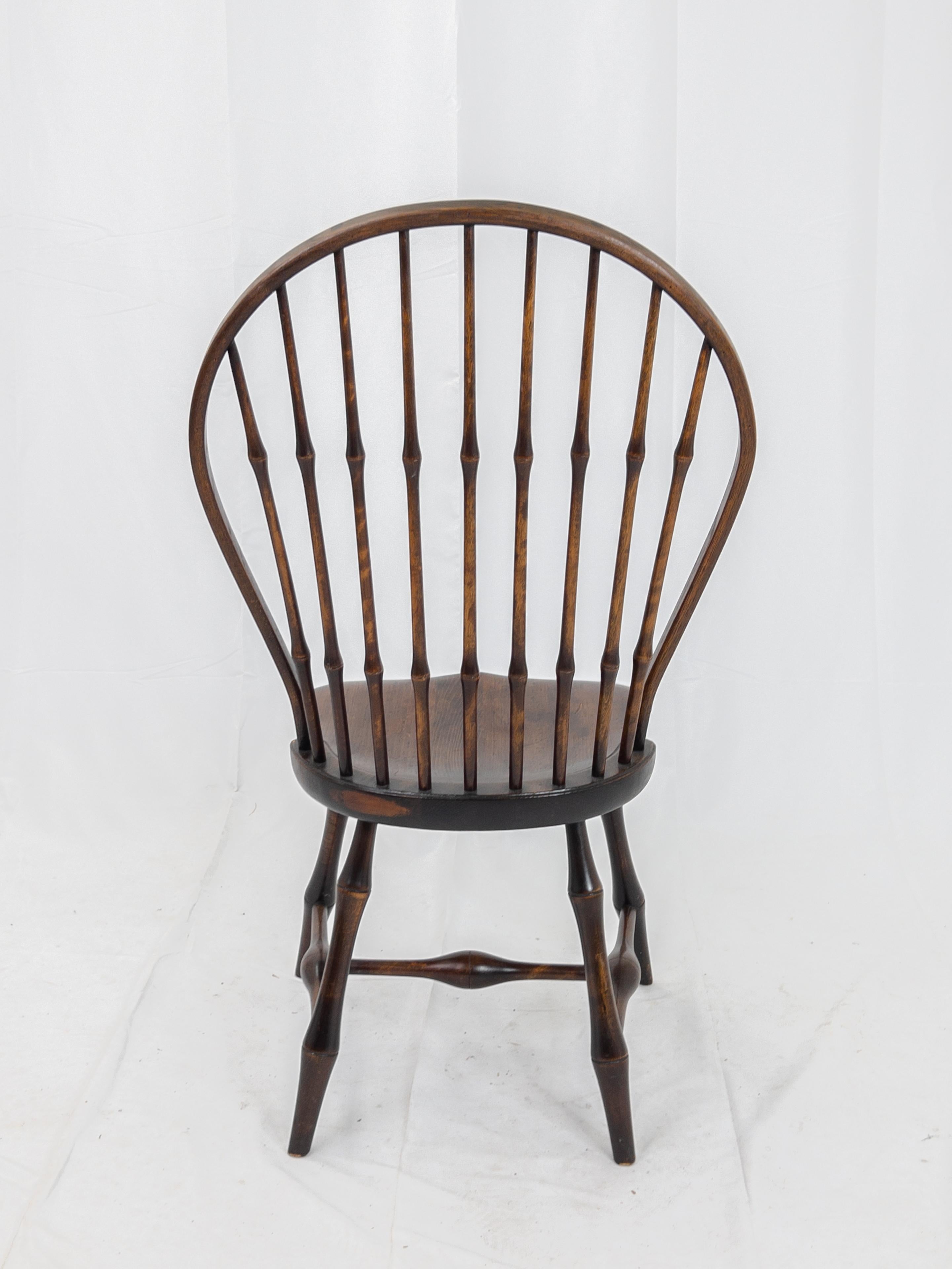 Wallace Nutting Vintage Bow Back Windsor Side Chair 2
