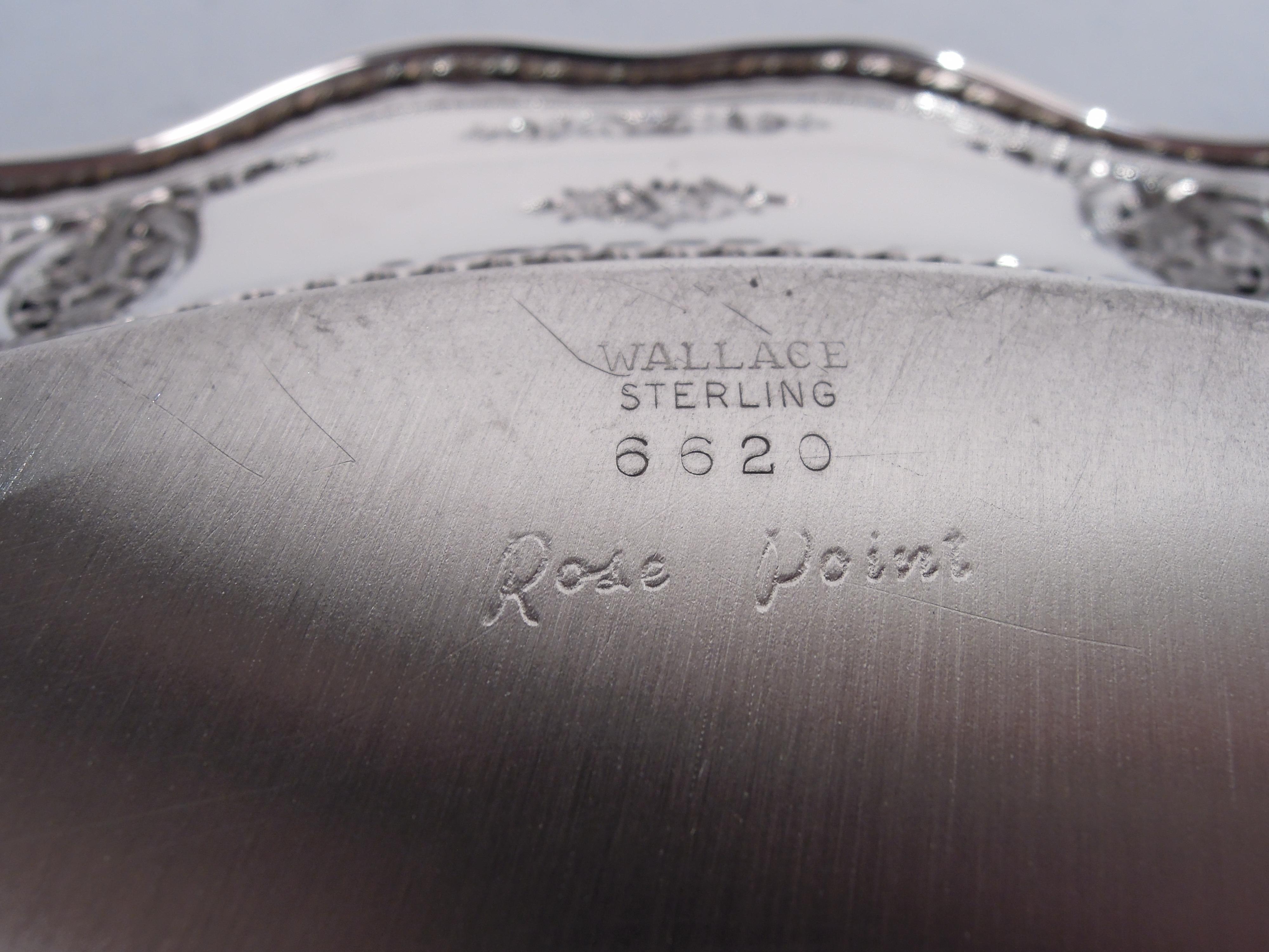 Wallace Rose Point Sterling Silver Round 12-Inch Tray 1