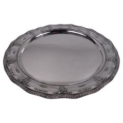 Wallace Rose Point Sterling Silver Round 12-Inch Tray