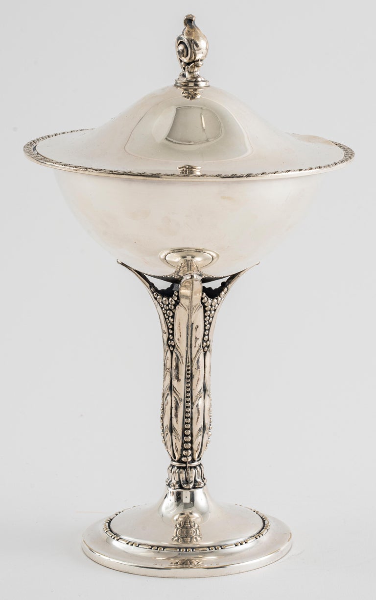Wallace SilverPlate Raised Compote Dish w/ Lid For Sale at 1stDibs
