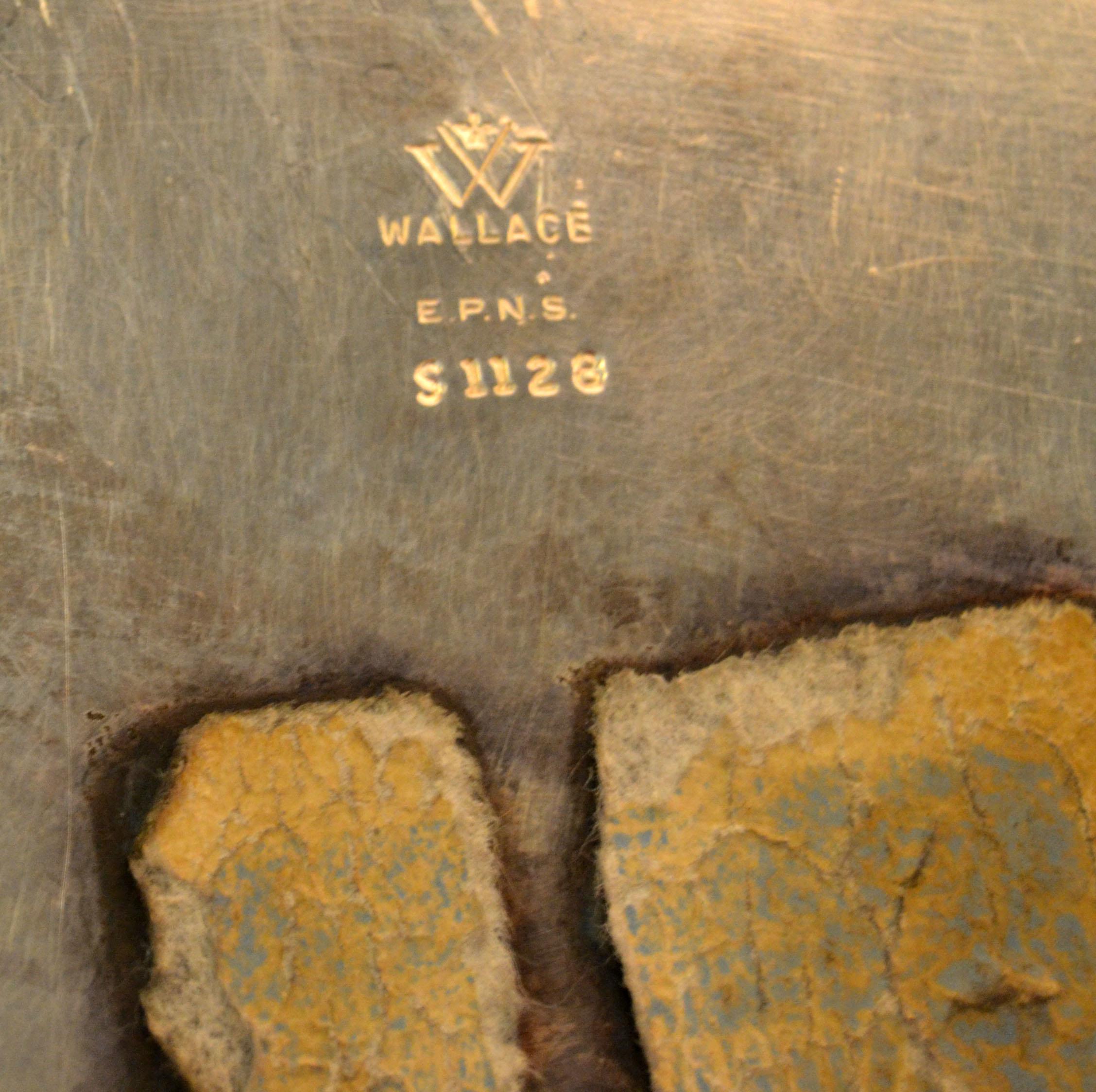Wallace Silversmiths Silver Plate Mid-Century Modern Ice Cooler Bucket Handles 1