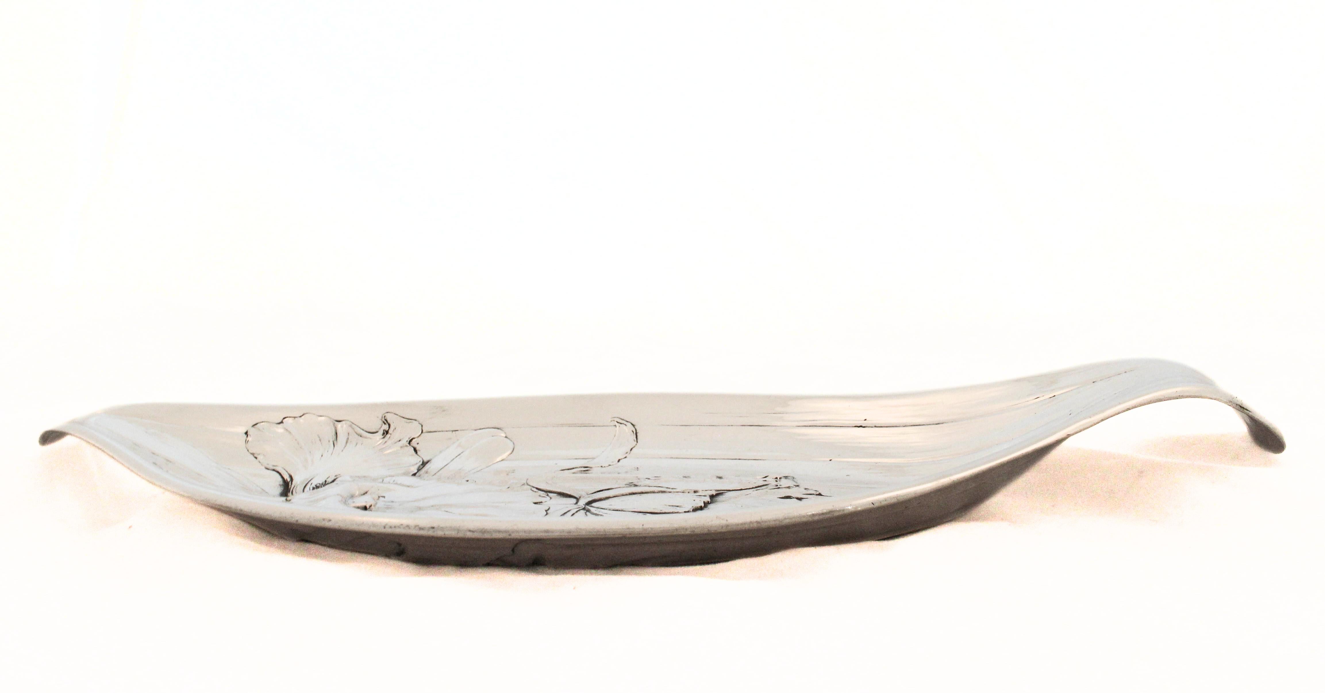 Wallace Silversmiths Sterling Silber Jugendstil Ovale Schale im Zustand „Hervorragend“ im Angebot in Brooklyn, NY