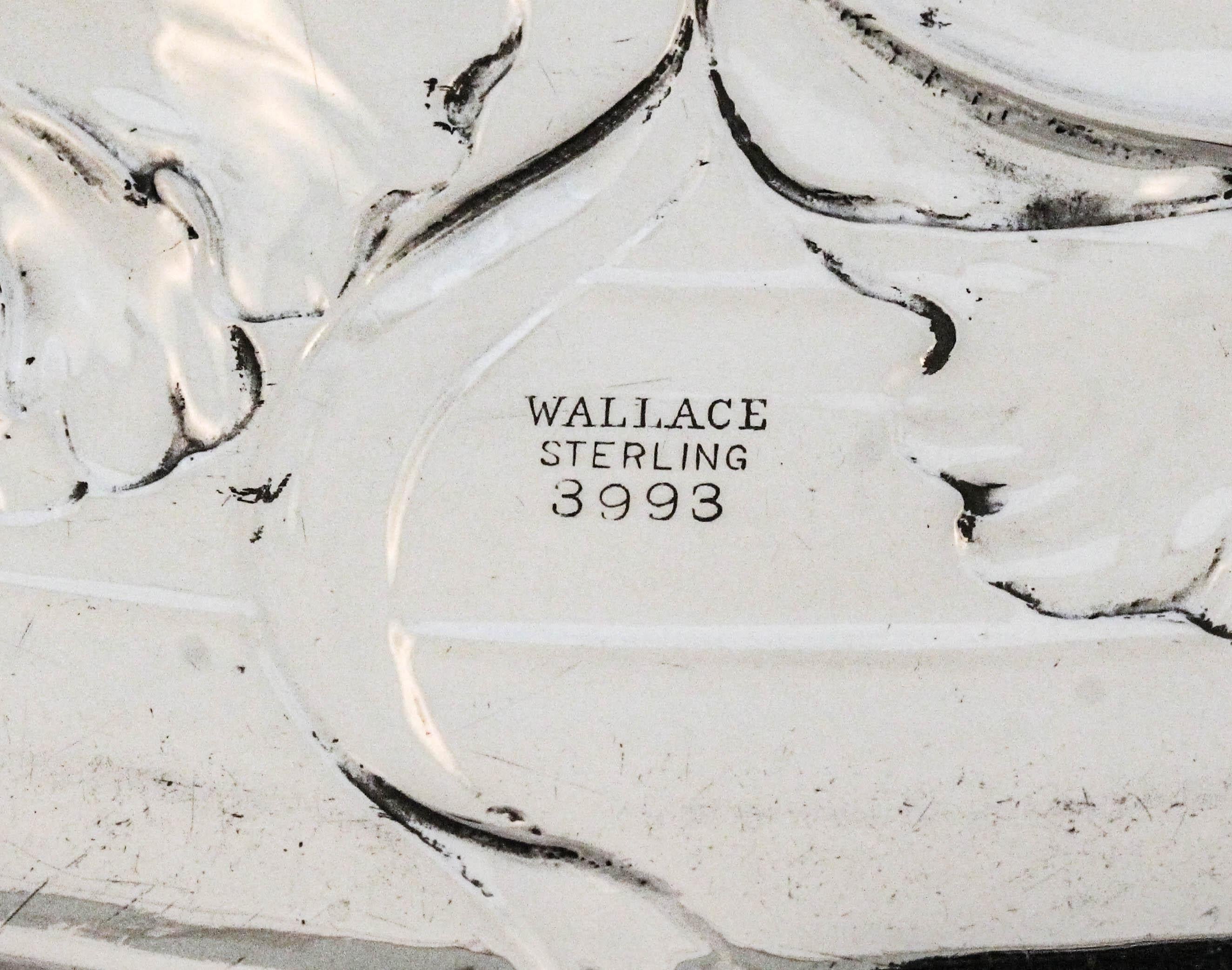 Wallace Silversmiths Sterling Silber Jugendstil Ovale Schale (Spätes 19. Jahrhundert) im Angebot