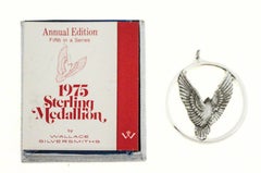 Wallace Silversmiths Sterling Silver Christmas Medallion – 1975 (Fifth in the An