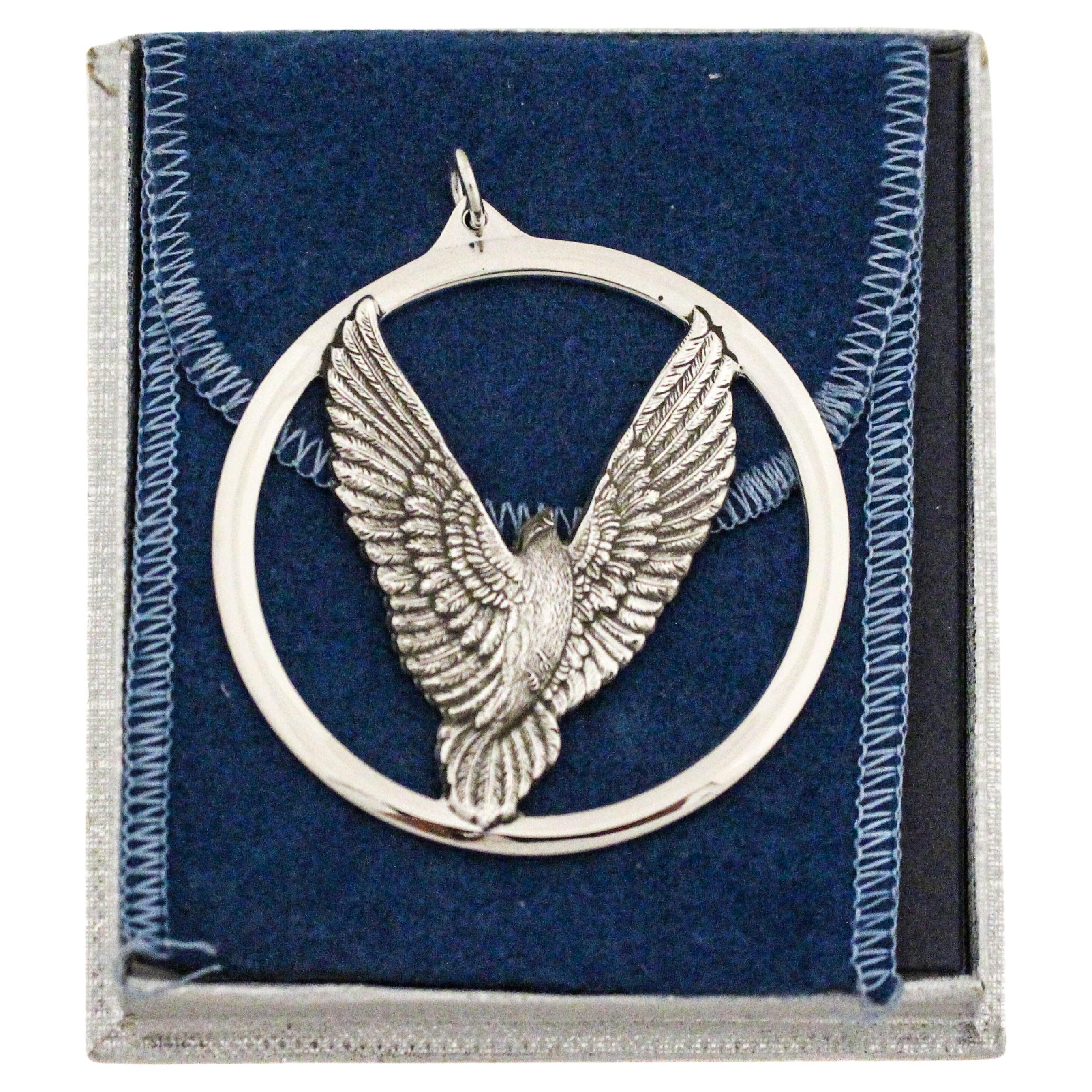 Medaglione di Natale in argento sterling di Wallace Silversmiths - 1975 (Quinto nella serie An