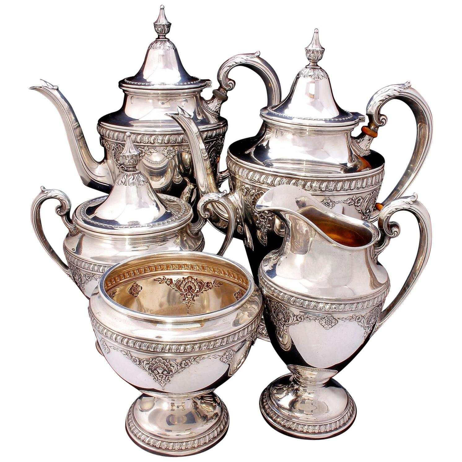 Wallace Sir Christopher Sterling Silver Tea and Coffee Pot Set 4050